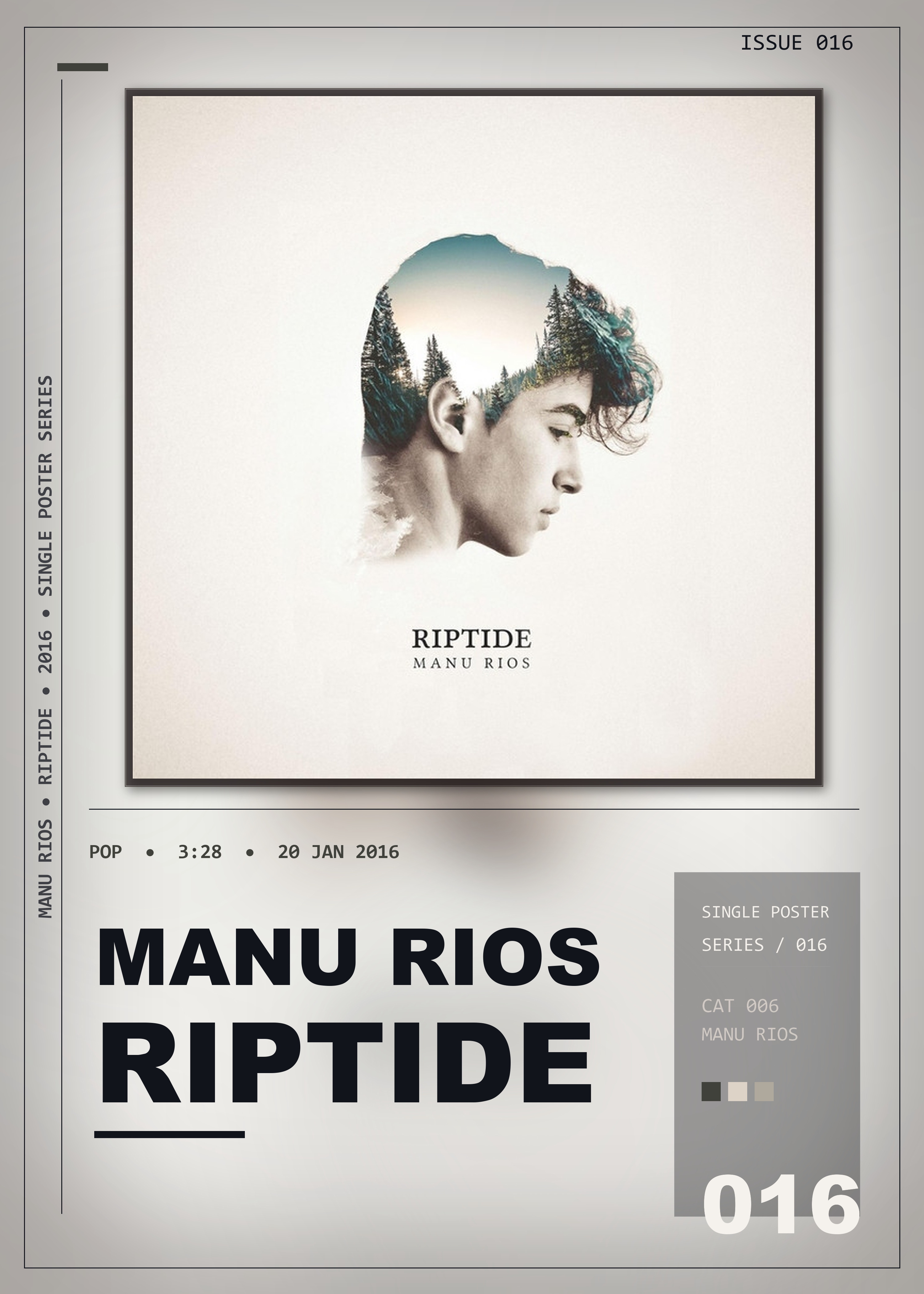 Music poster: Manu Rios - Riptide