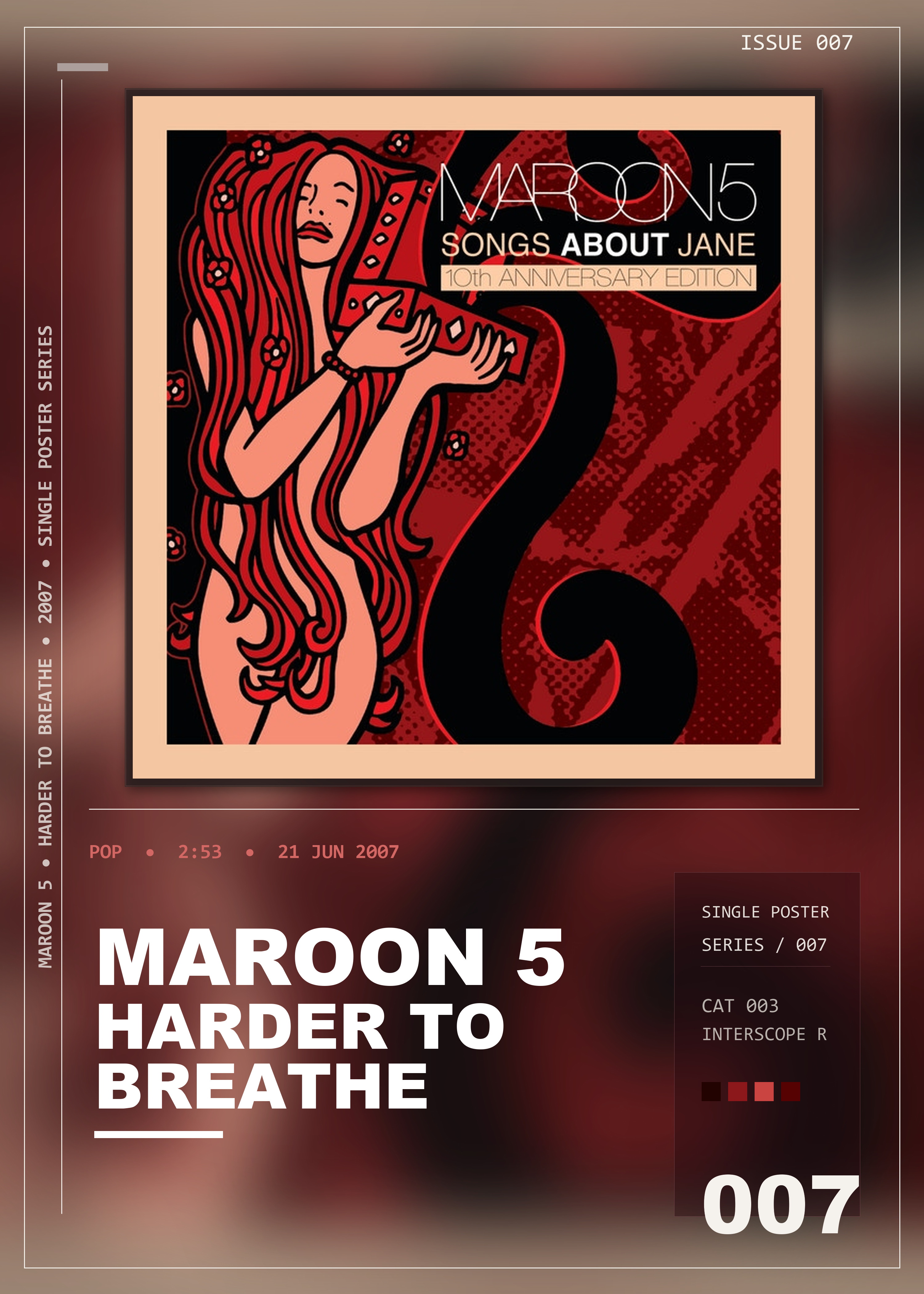 Music poster: Maroon 5 - Harder To Breathe