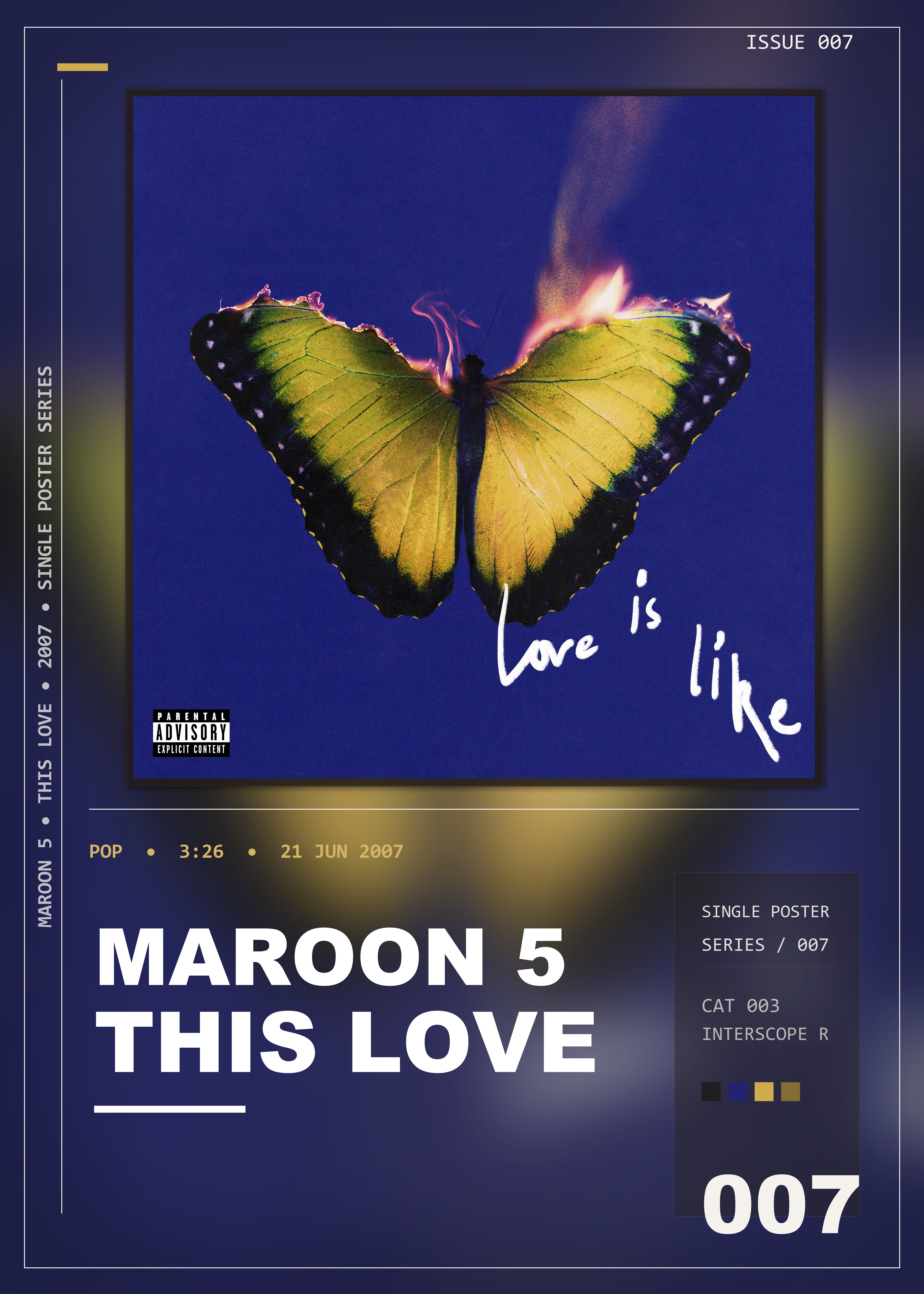 Music poster: Maroon 5 - This Love