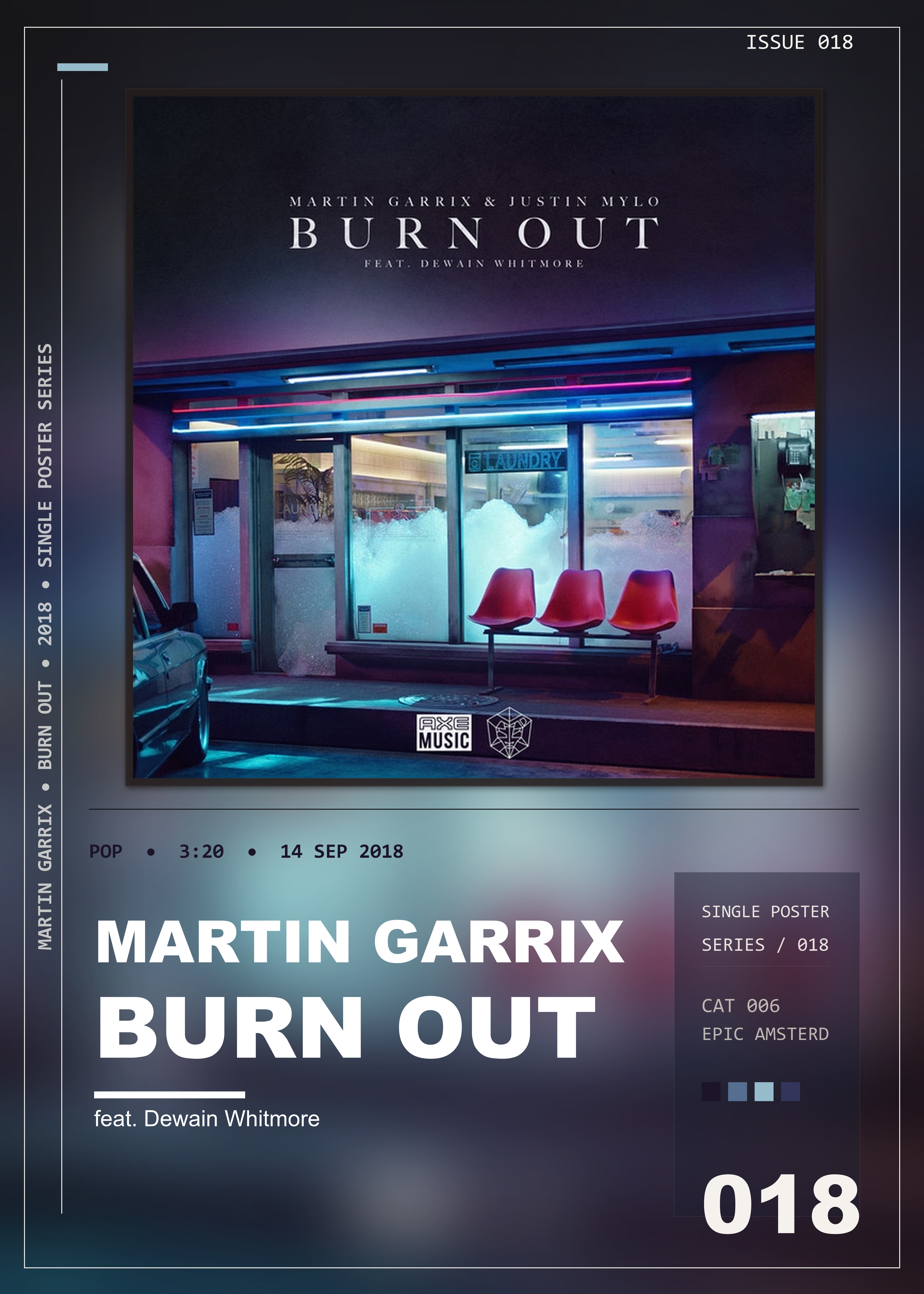 Music poster: Martin Garrix - Burn Out feat Dewain Whitmore