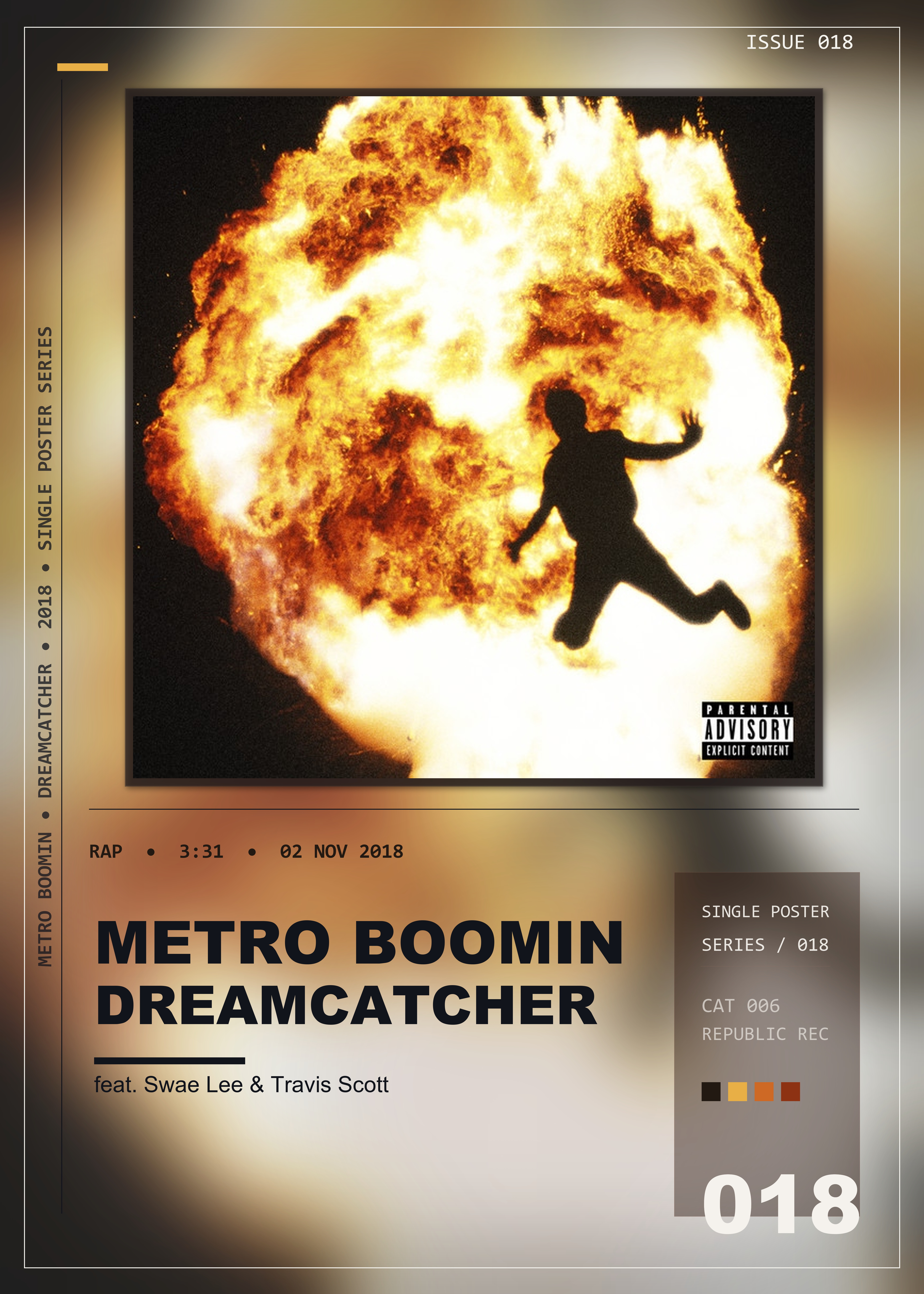 Music poster: Metro Boomin - Dreamcatcher feat Swae Lee Travis Scott
