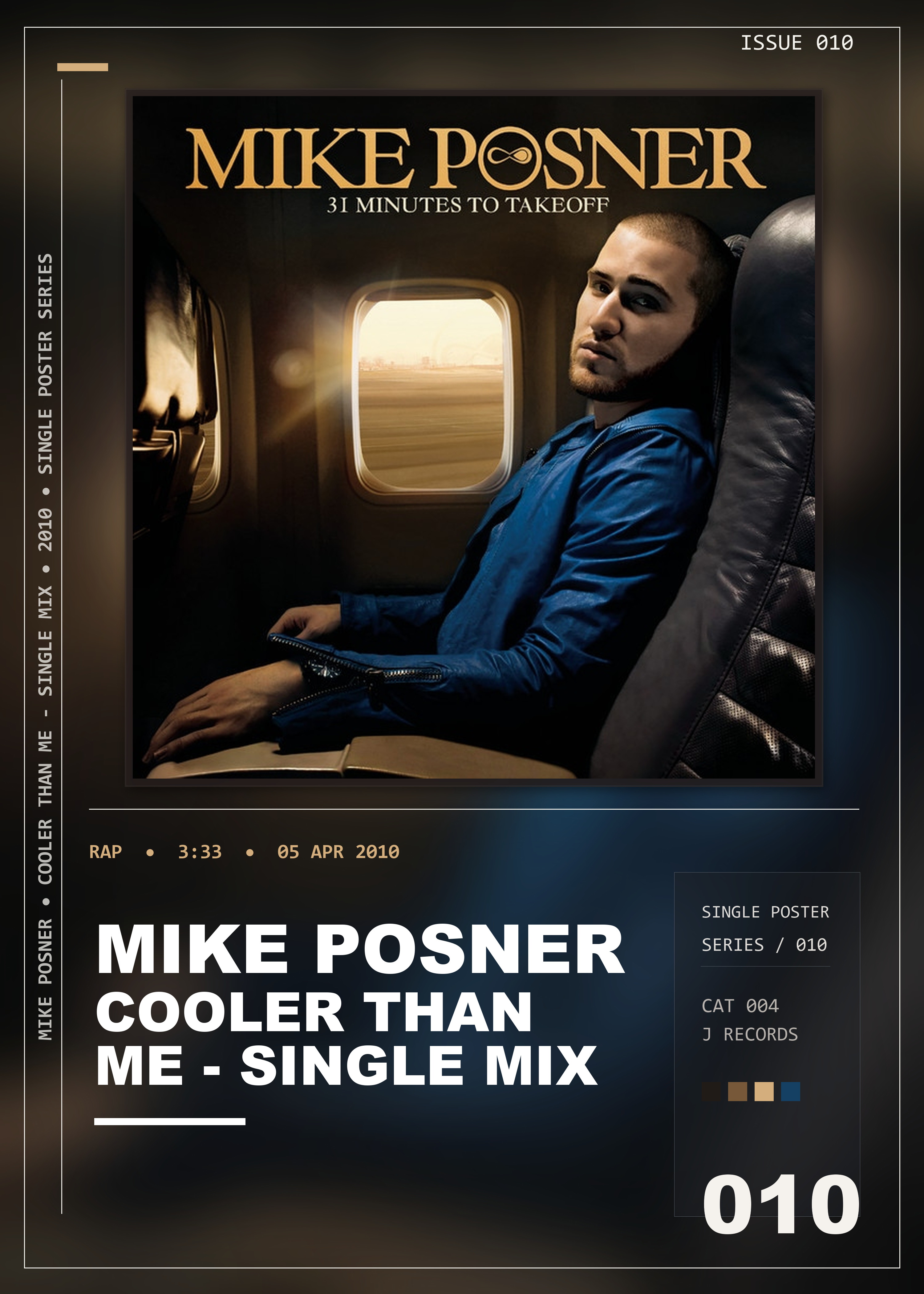 Music poster: Mike Posner - Cooler Than Me - Single Mix