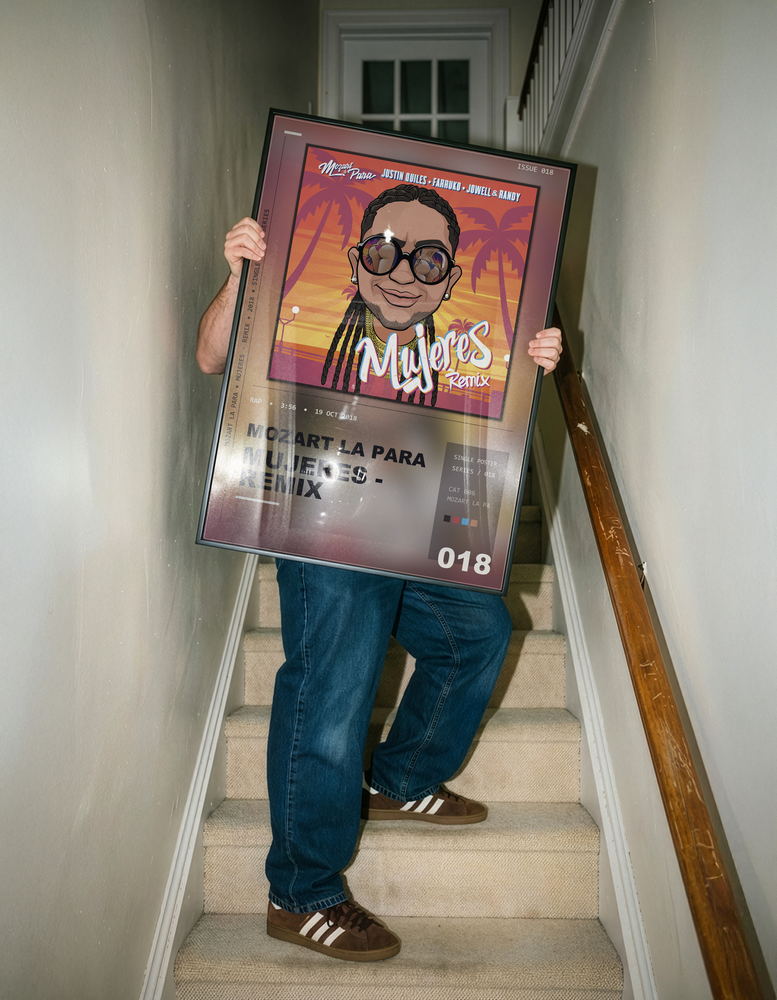 Music poster: Mozart La Para - Mujeres Mozart La Para Justin Quiles Farruko Jowell Randy - Remix