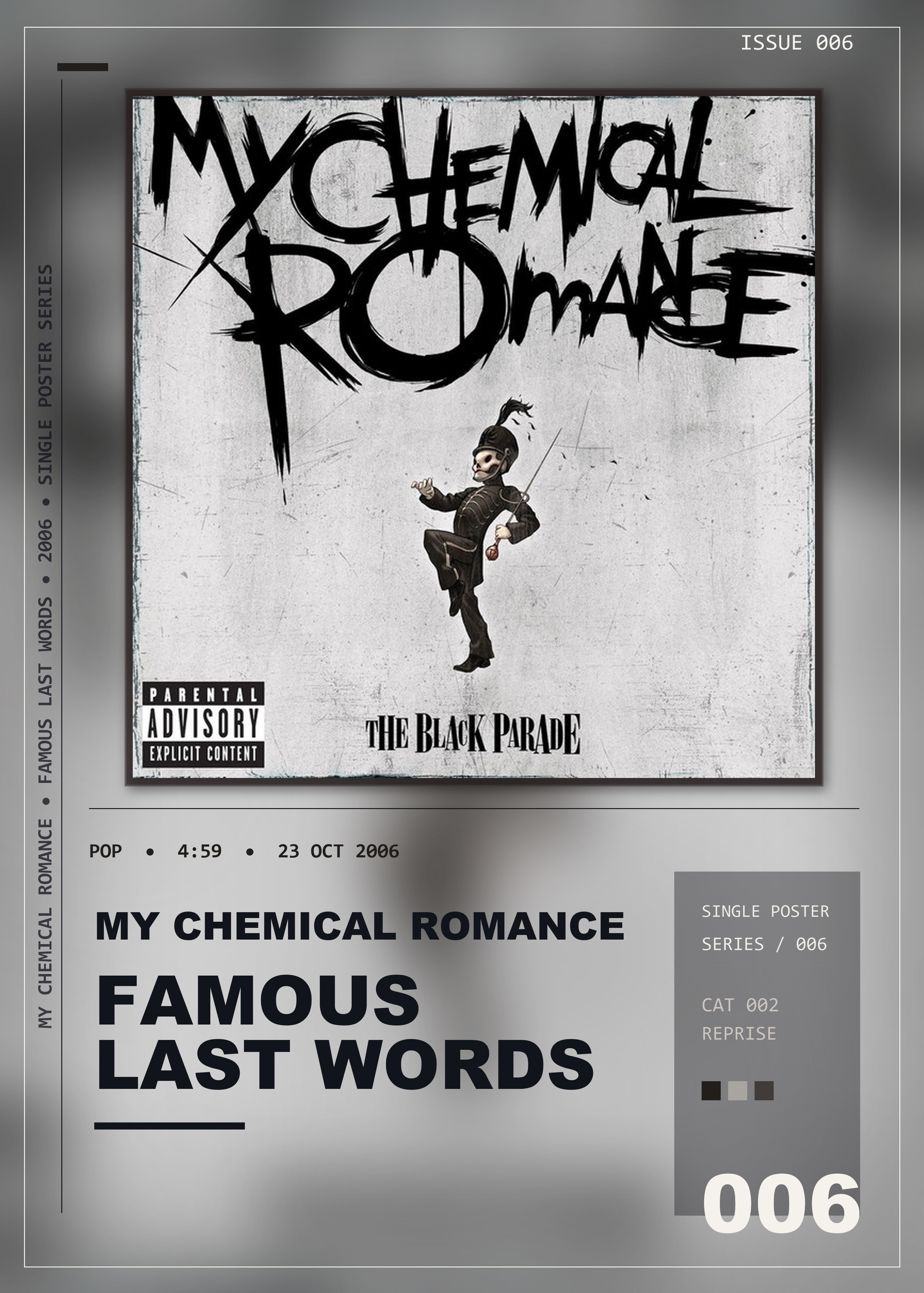 Music poster: My Chemical Romance - Famous Last Words