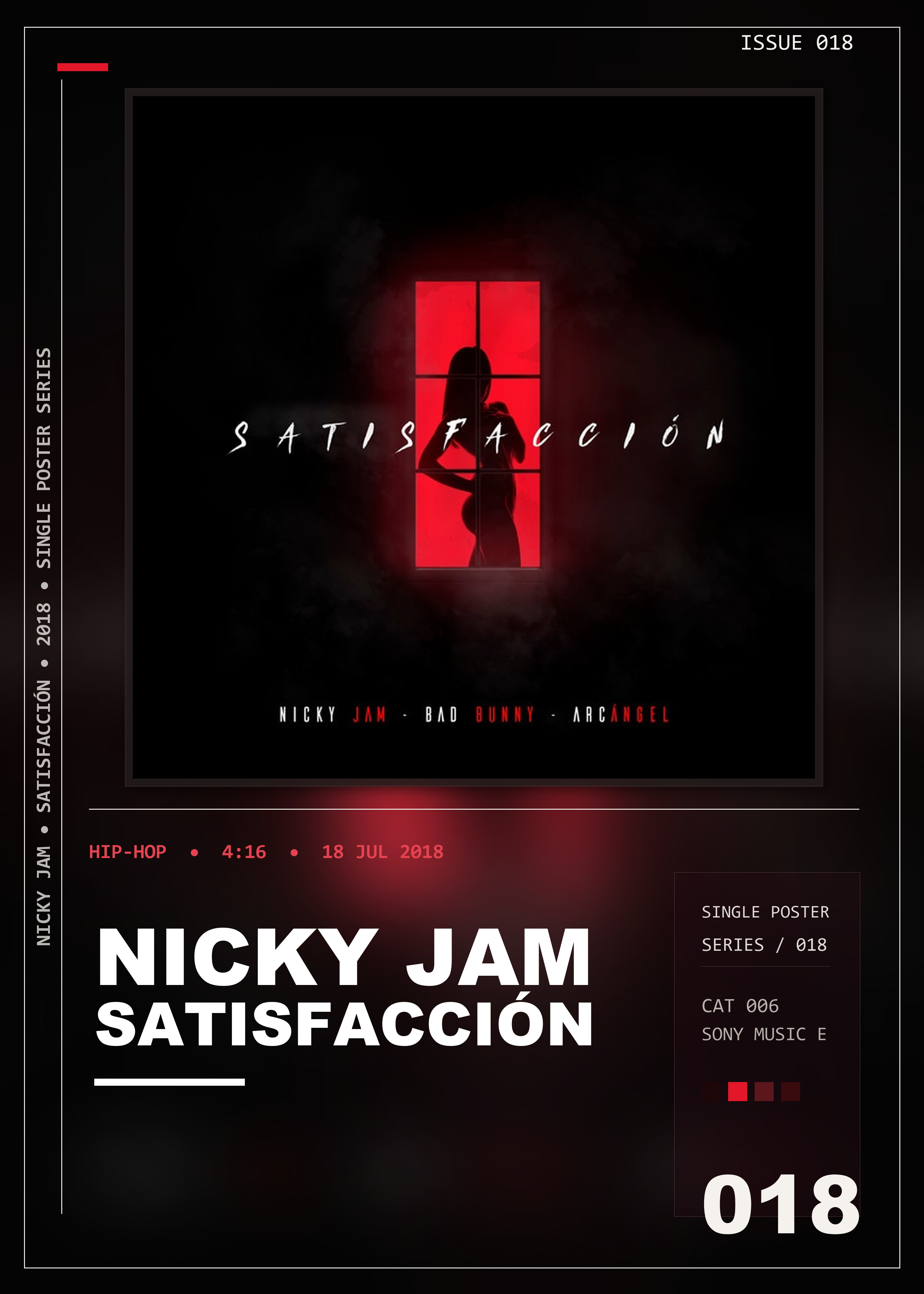 Music poster: Nicky Jam - Satisfacción