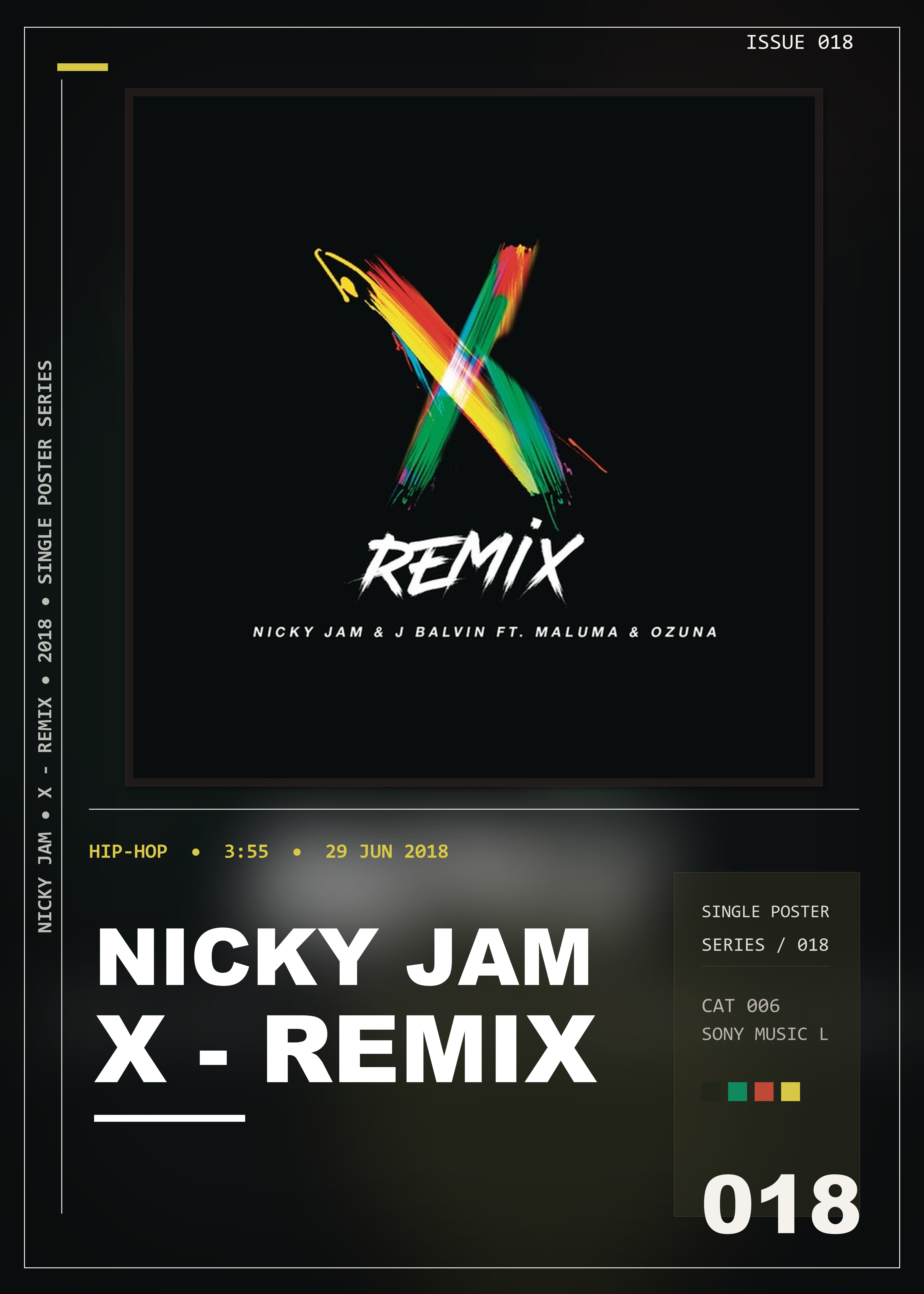 Music poster: Nicky Jam - X - Remix