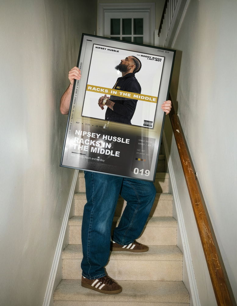 Music poster: Nipsey Hussle - Racks In The Middle feat Roddy Ricch and Hit-Boy