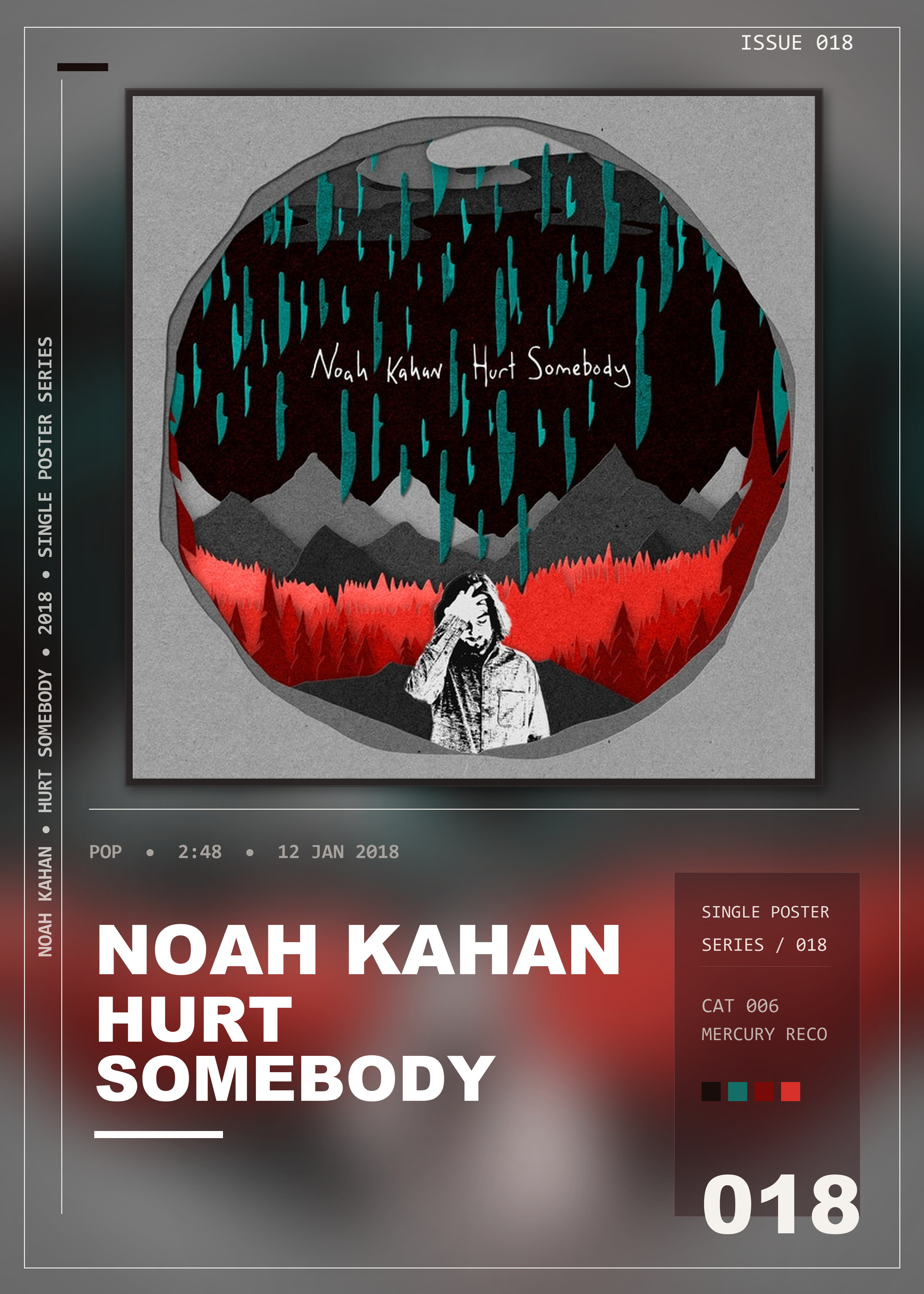 Music poster: Noah Kahan - Hurt Somebody