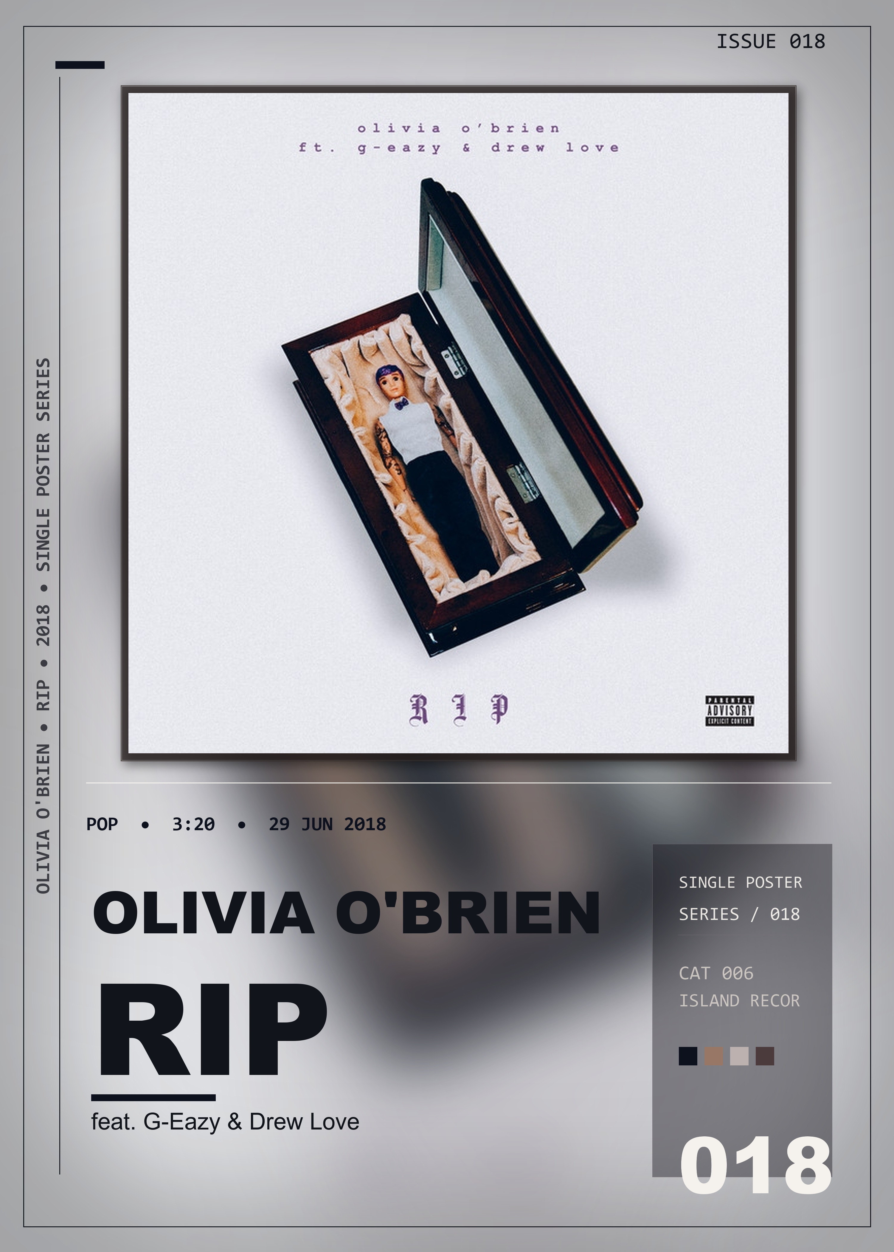 Music poster: Olivia OBrien - RIP feat G-Eazy Drew Love