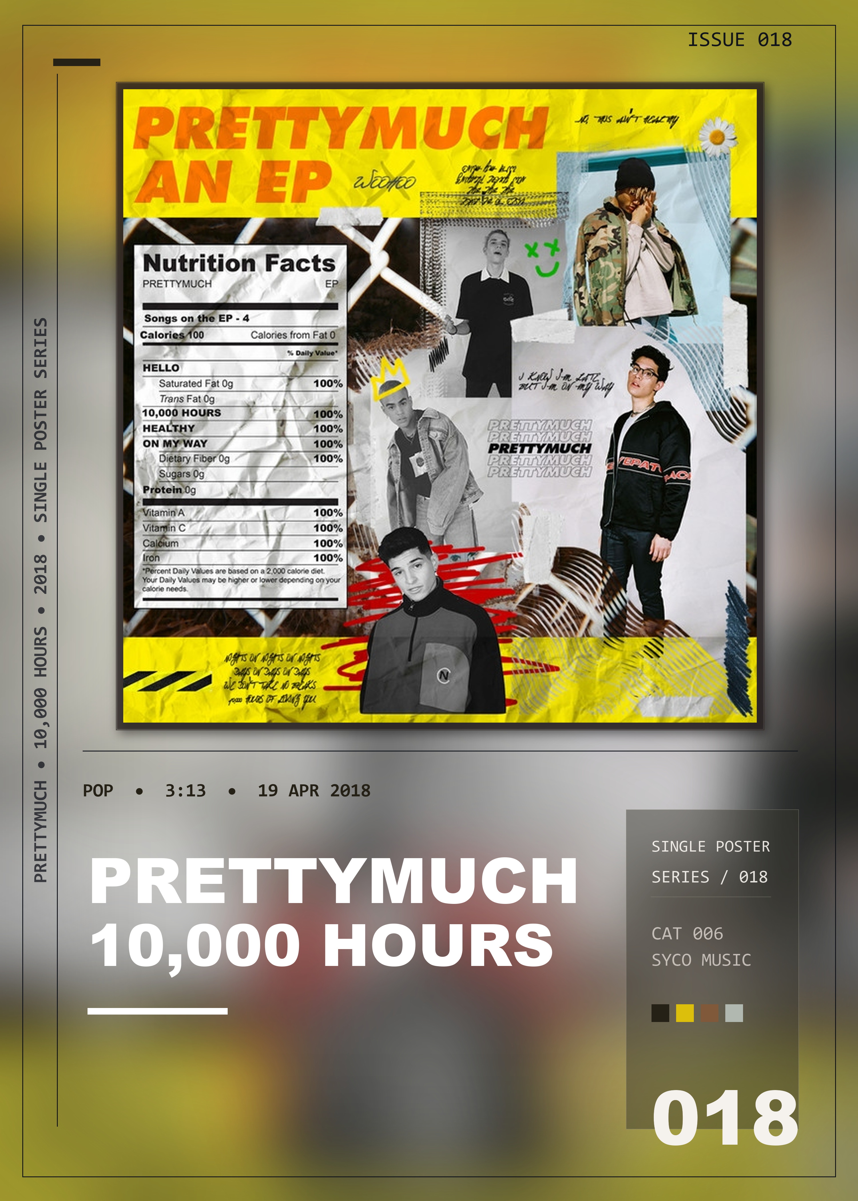 Music poster: PRETTYMUCH - 10000 Hours