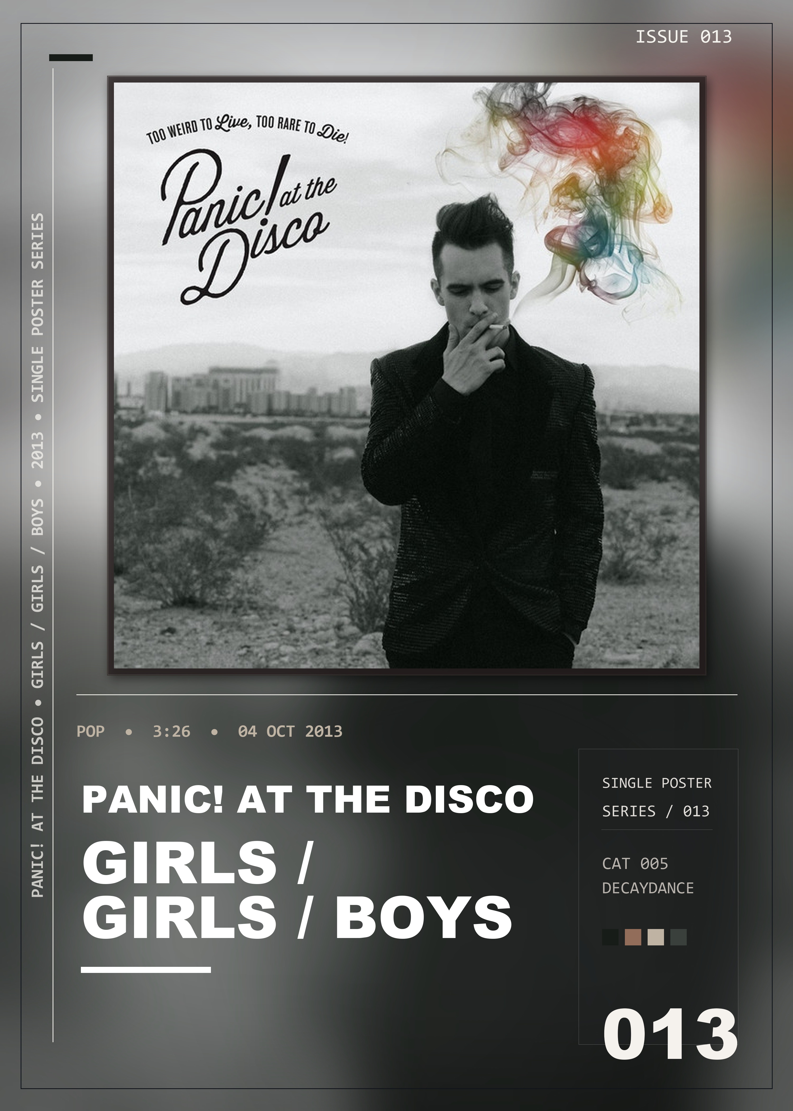 Music poster: Panic At The Disco - Girls Girls Boys