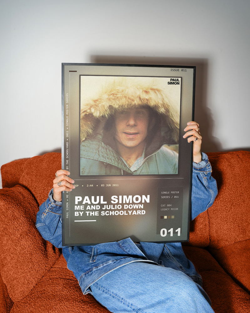 Music poster: Paul Simon - Me and Julio Down by the Schoolyard