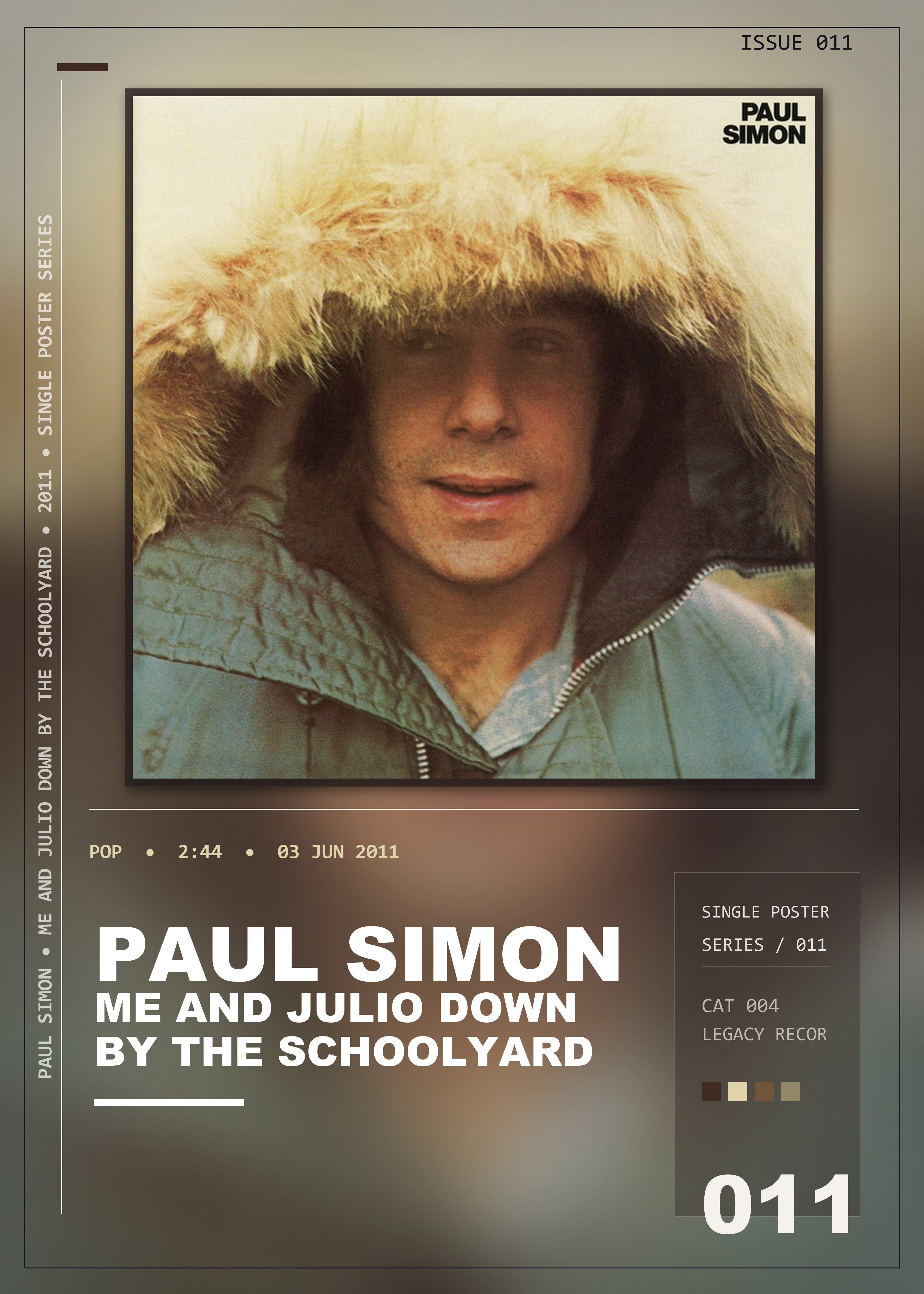 Music poster: Paul Simon - Me and Julio Down by the Schoolyard