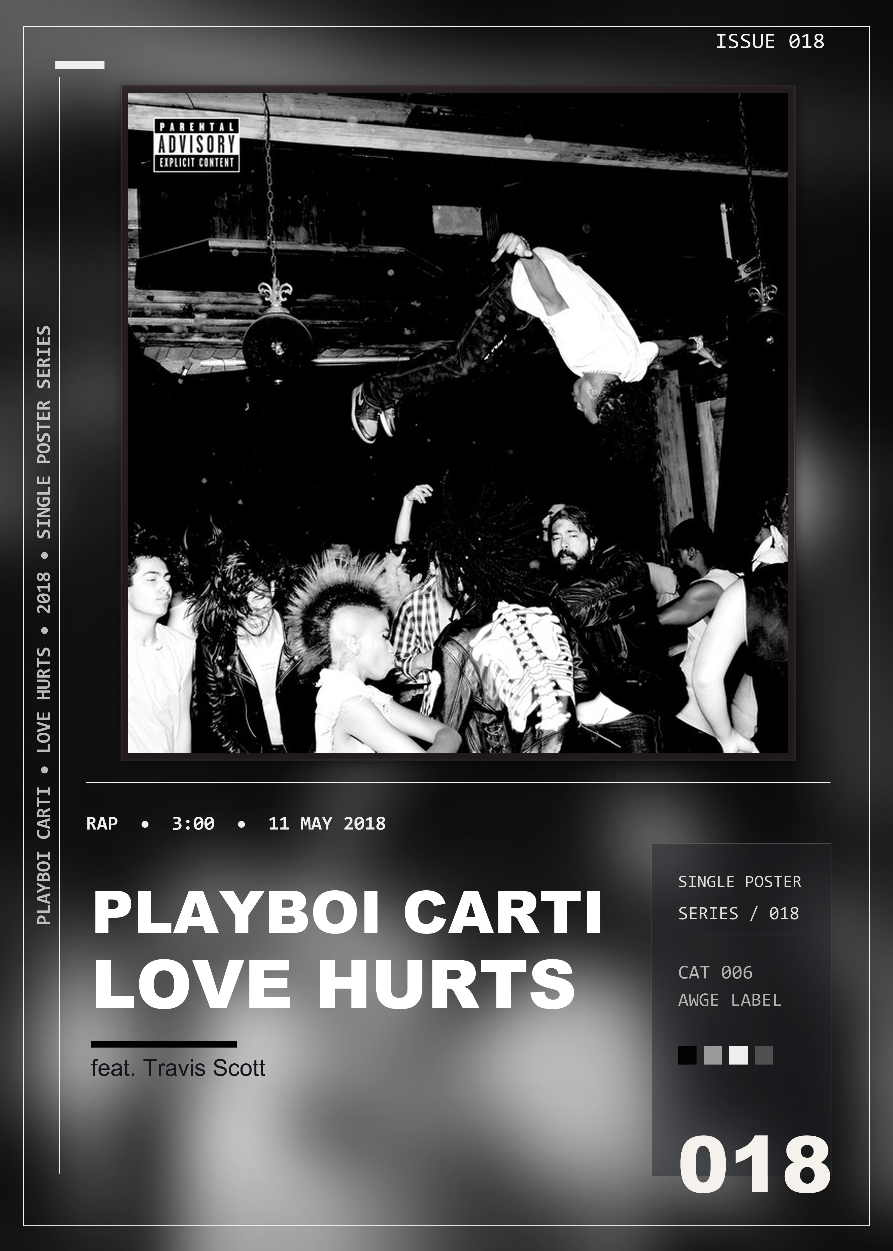 Music poster: Playboi Carti - Love Hurts feat Travis Scott