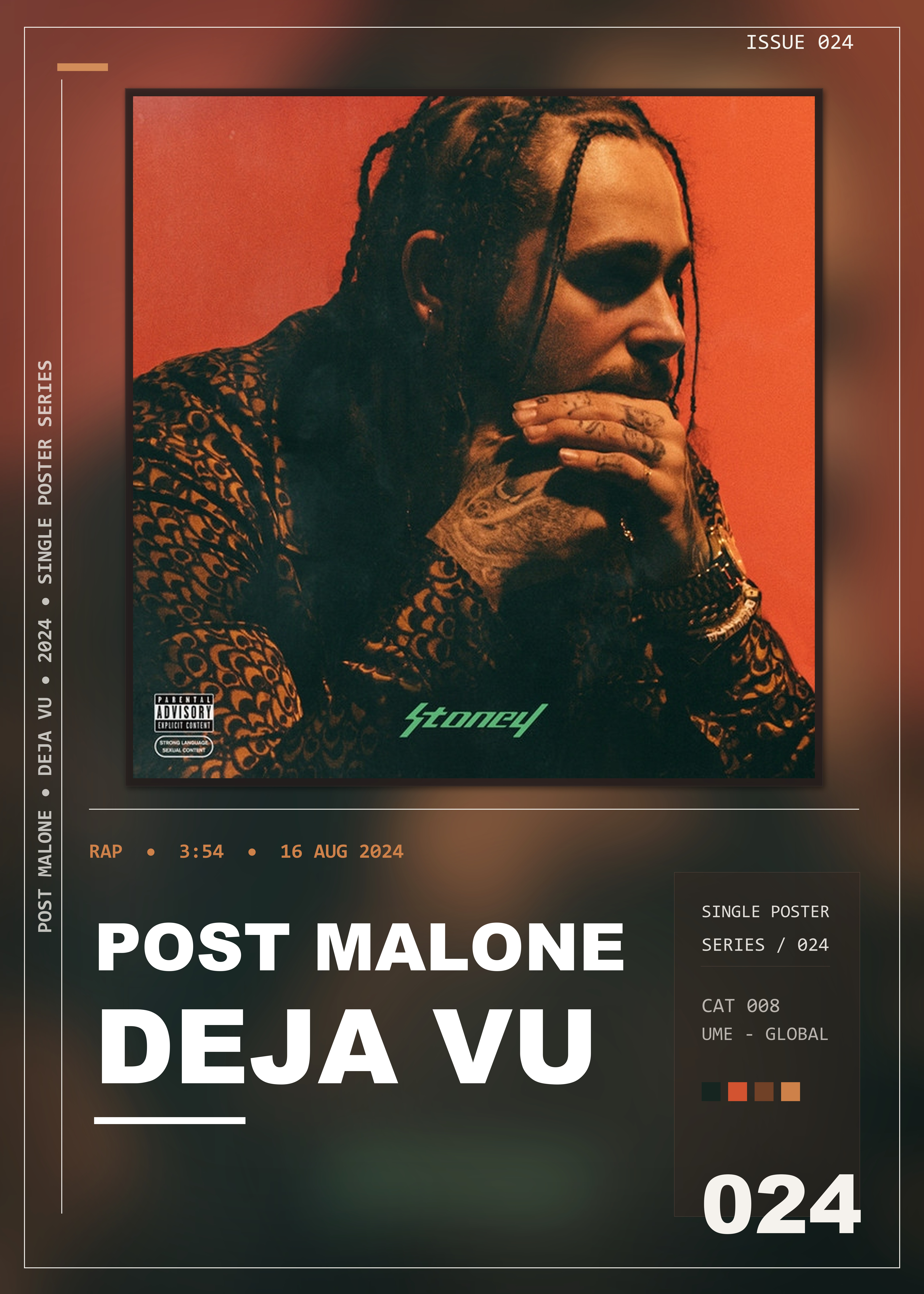 Music poster: Post Malone - Deja Vu