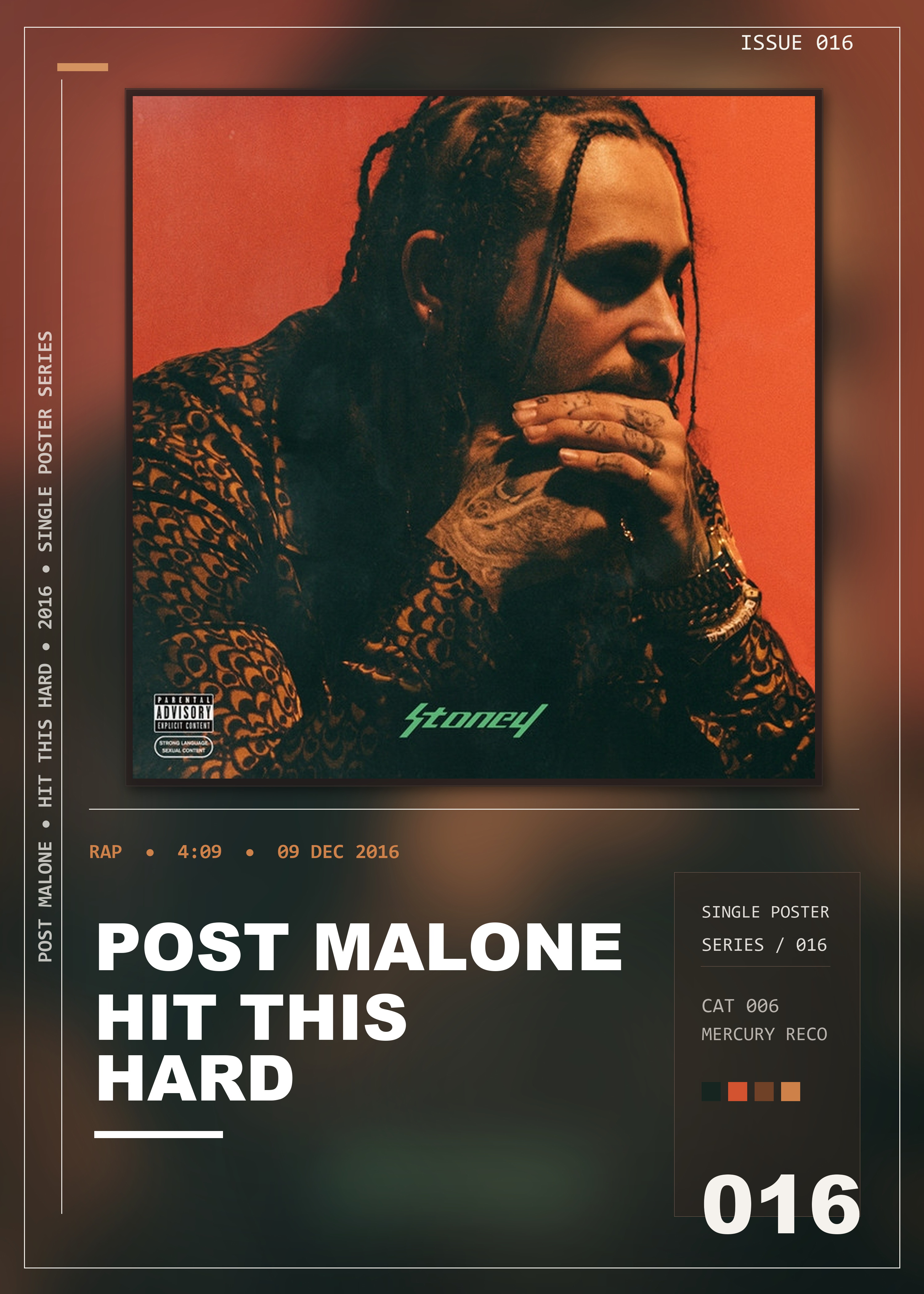 Music poster: Post Malone - Hit This Hard