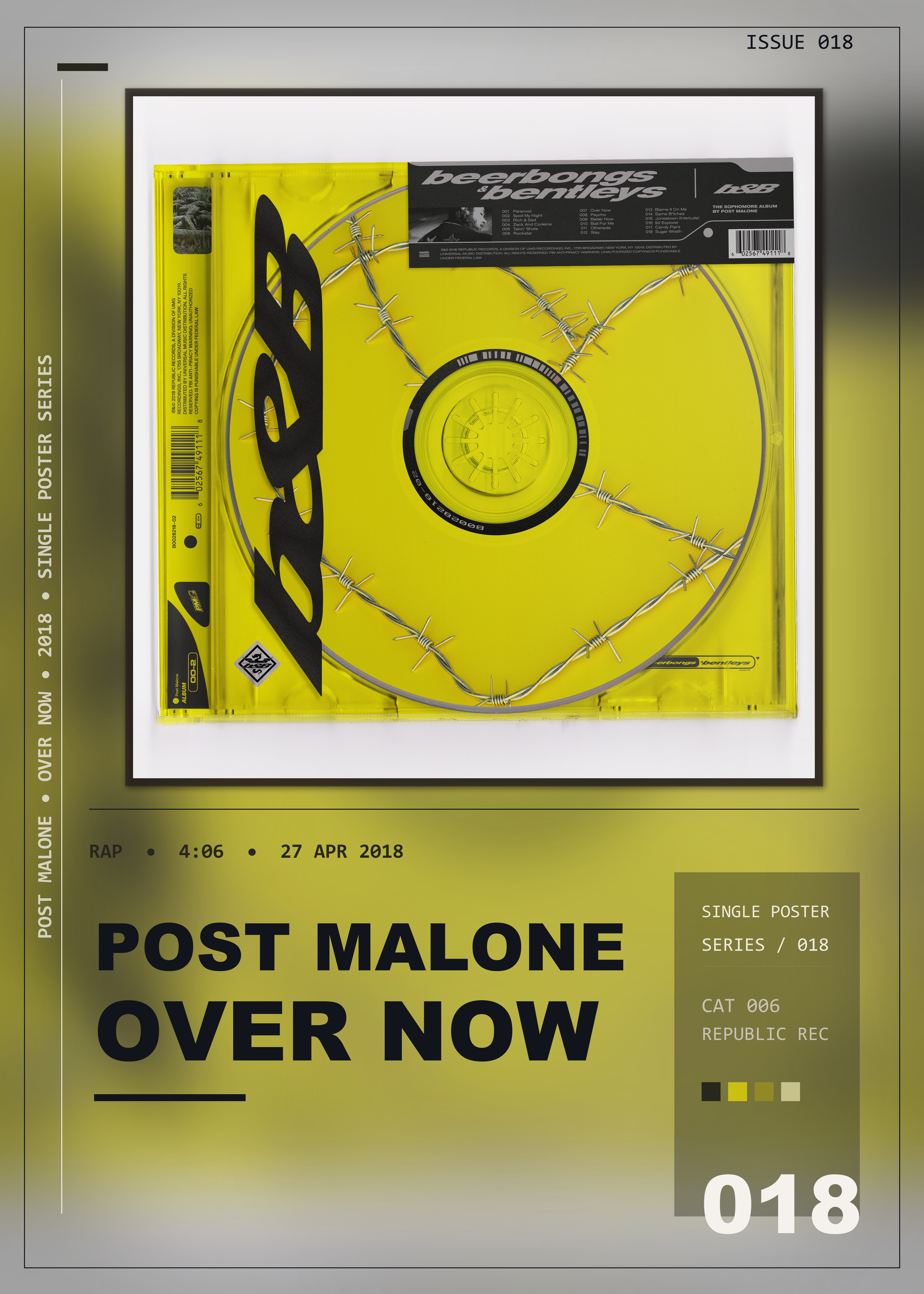 Music poster: Post Malone - Over Now