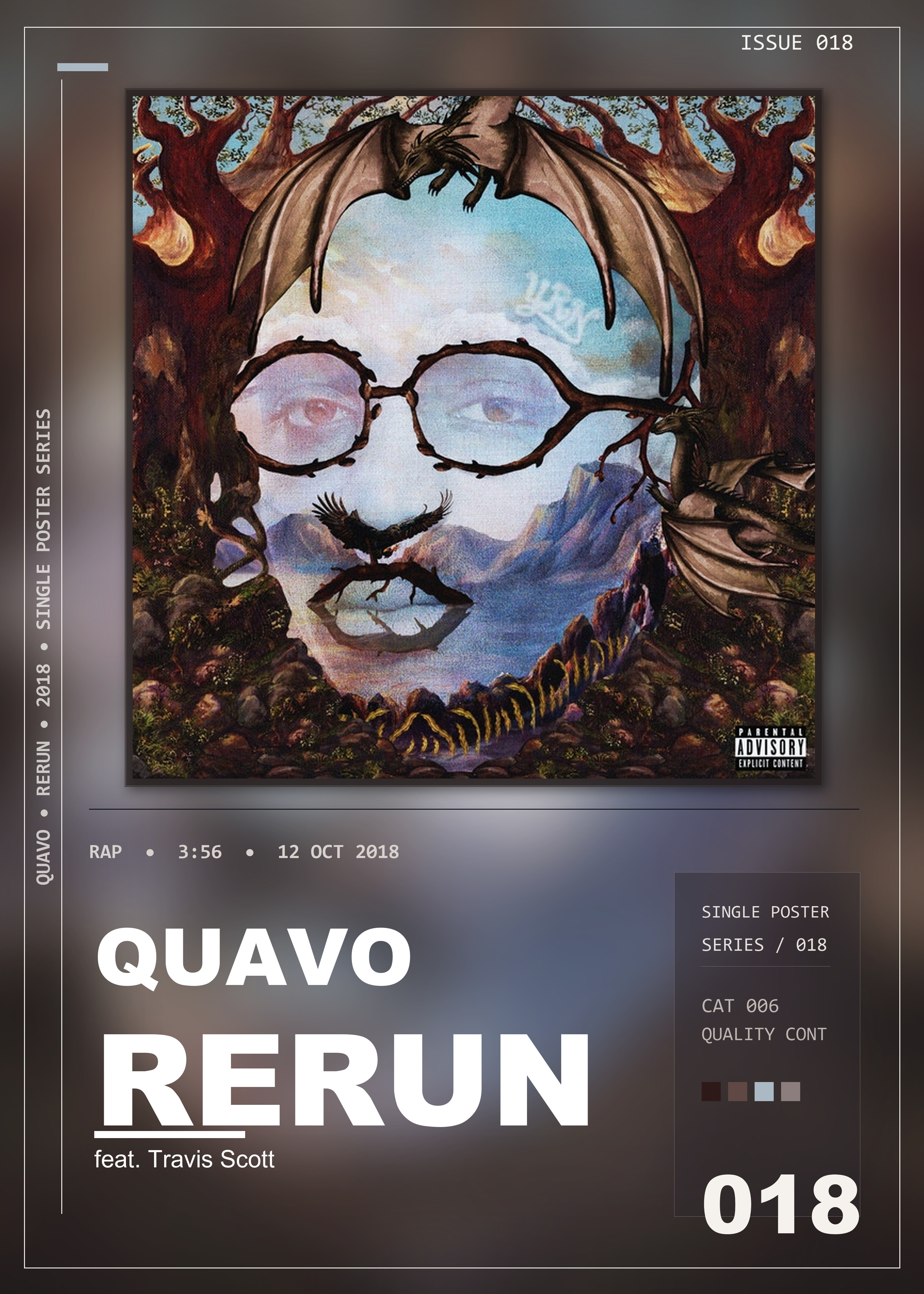 Music poster: Quavo - RERUN feat Travis Scott