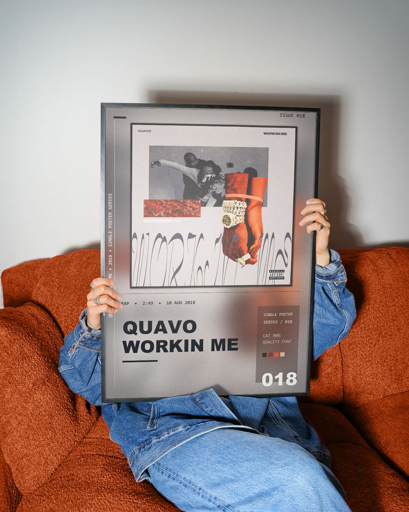 Music poster: Quavo - WORKIN ME