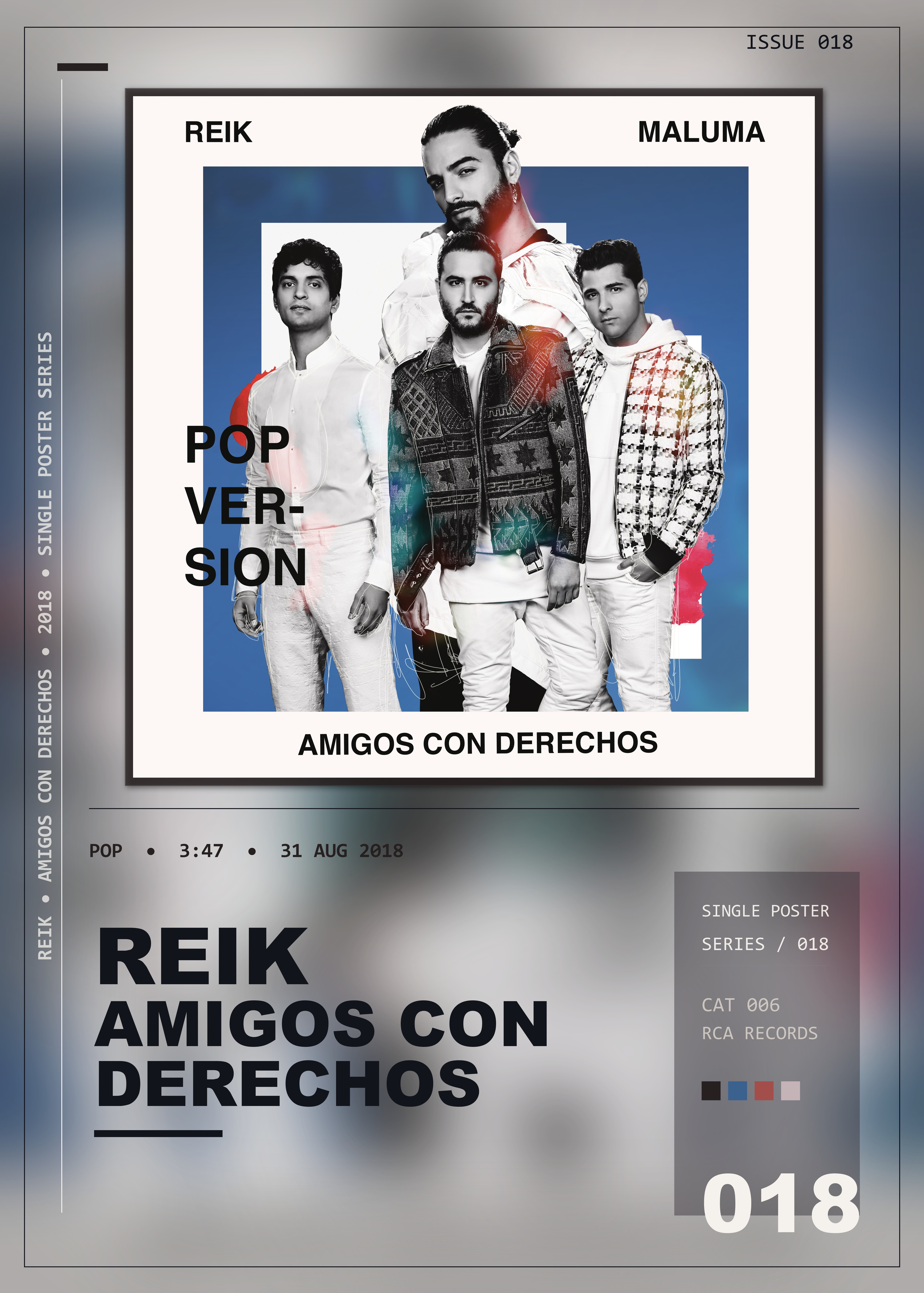 Music poster: Reik - Amigos Con Derechos