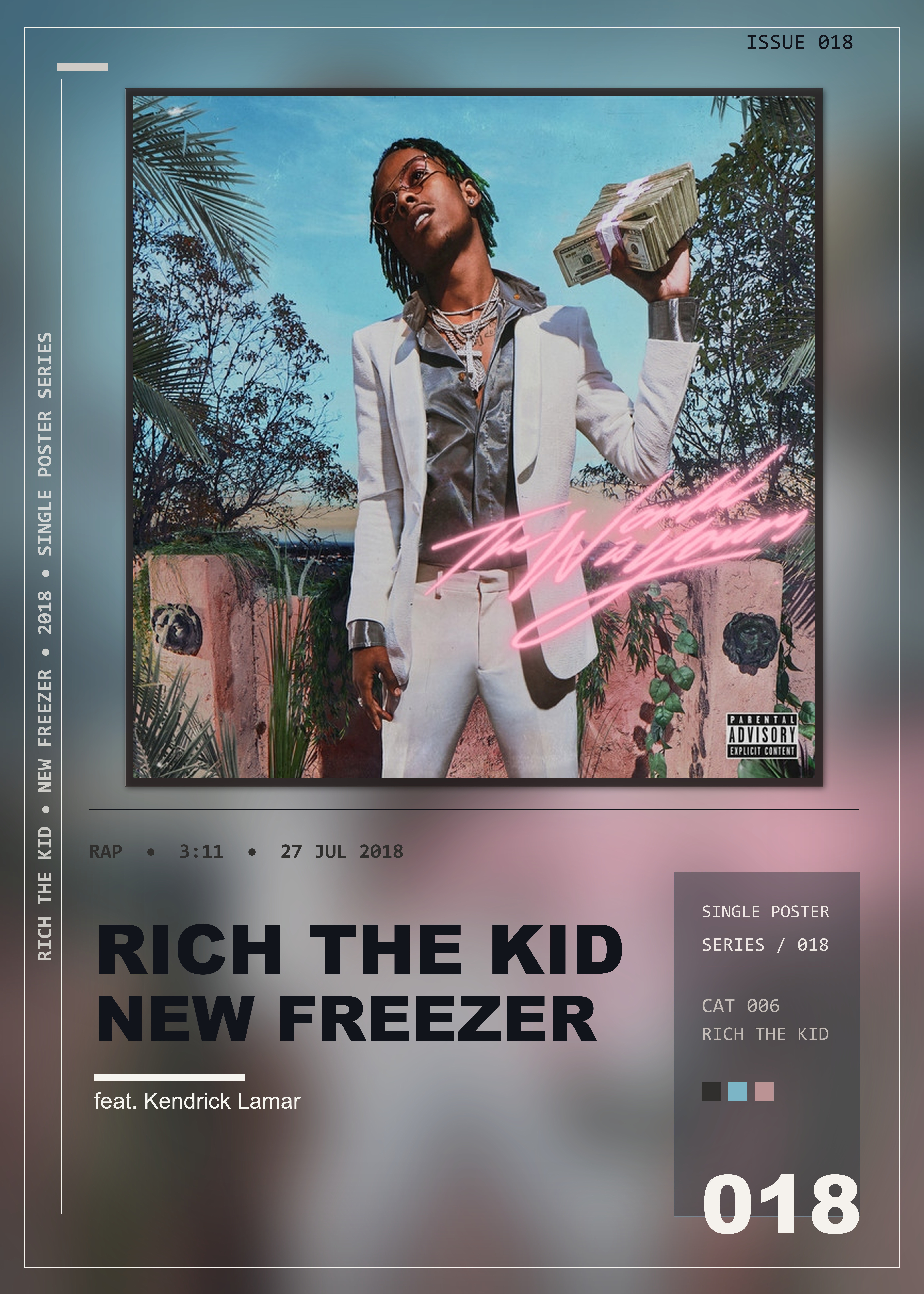Music poster: Rich The Kid - New Freezer feat Kendrick Lamar