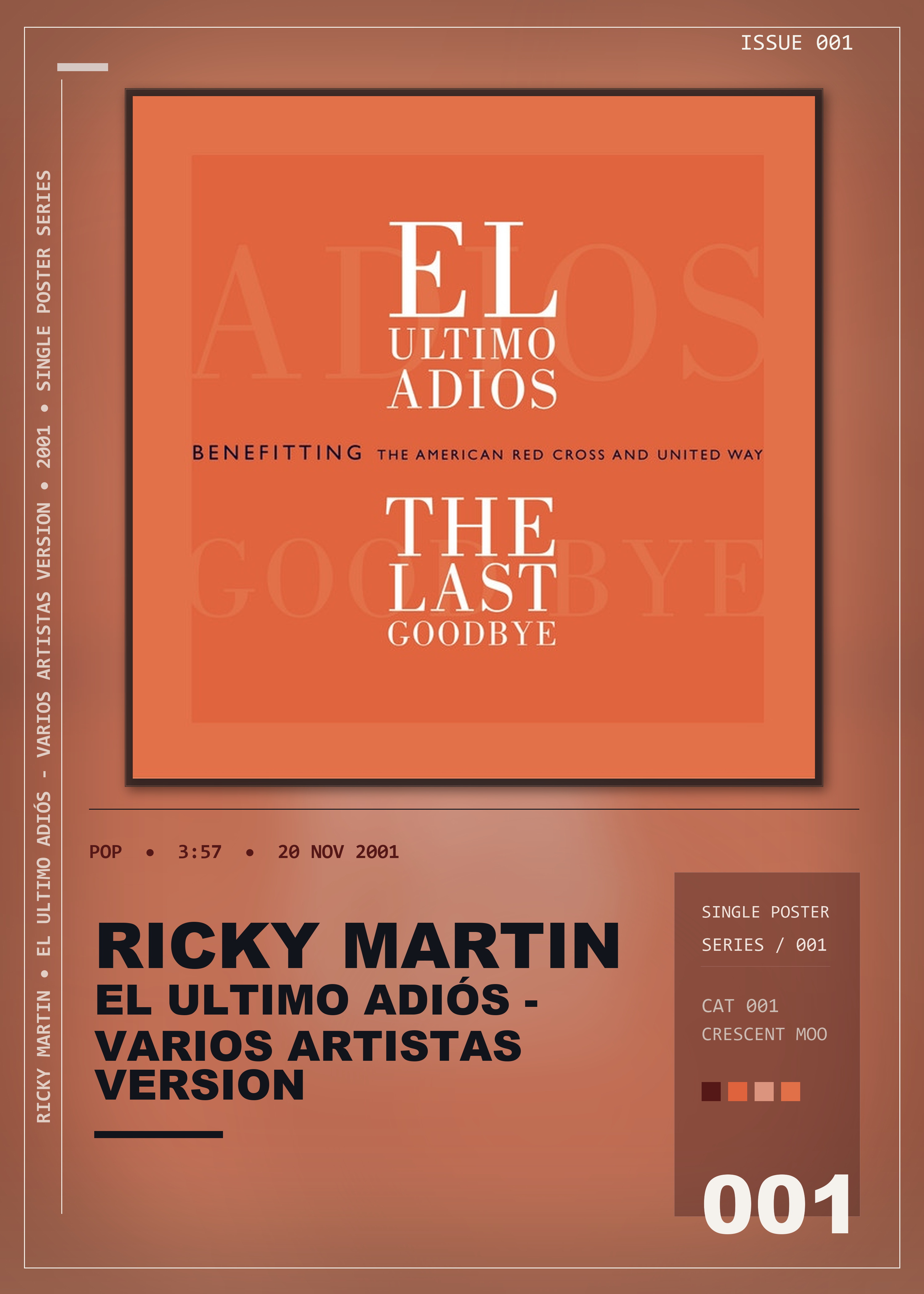 Music poster: Ricky Martin - El Ultimo Adiós - Varios Artistas Version