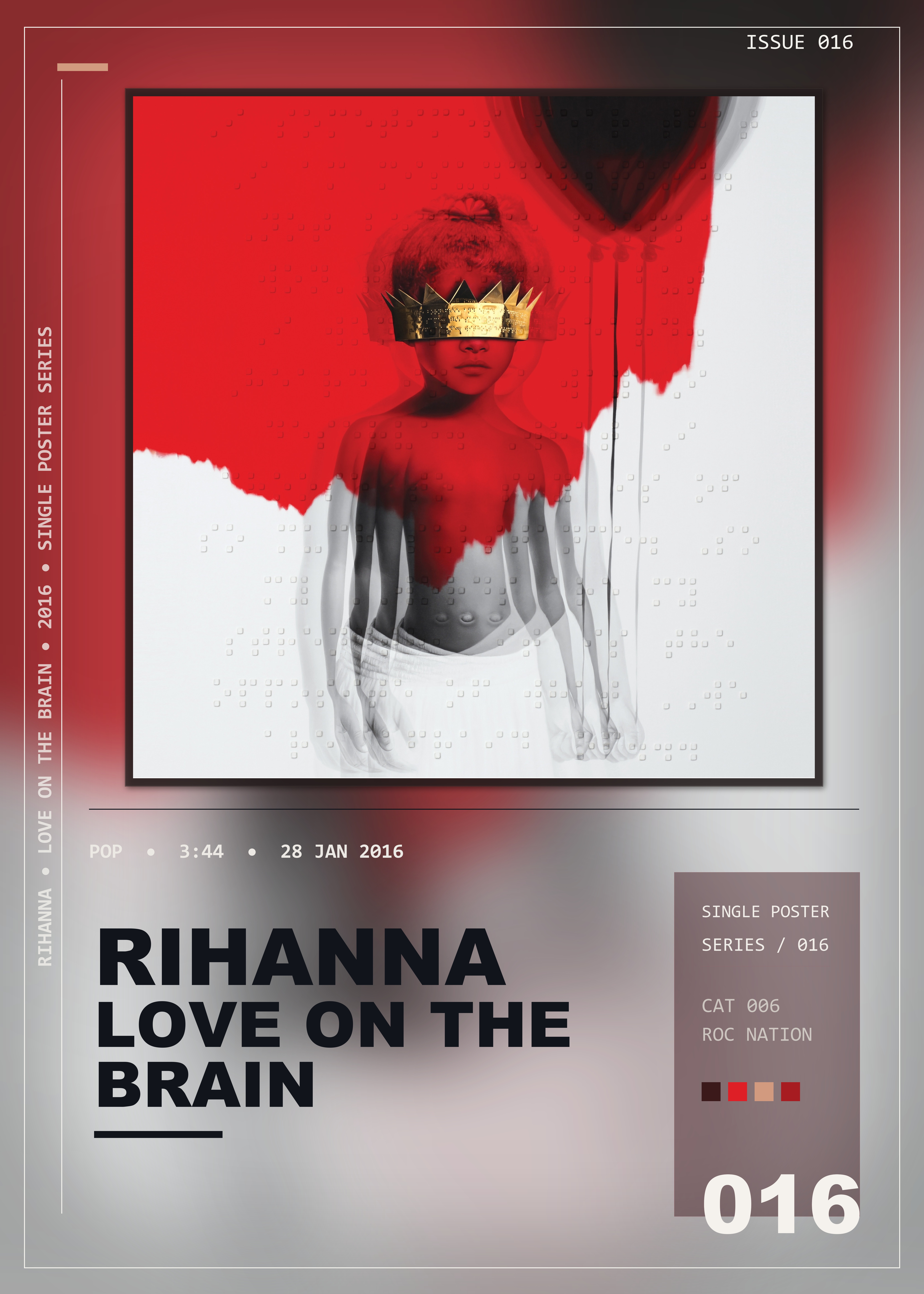 Music poster: Rihanna - Love On The Brain