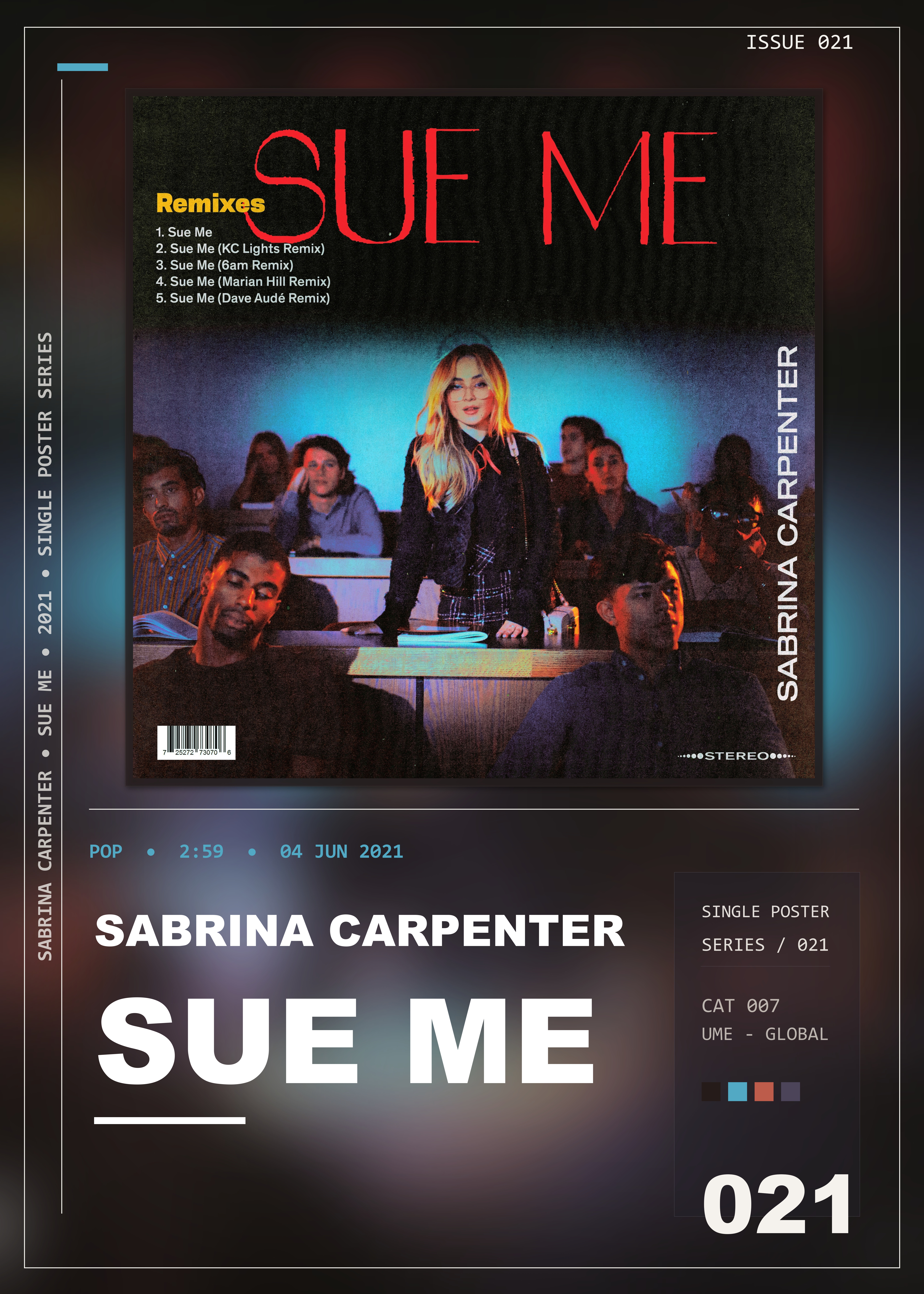 Music poster: Sabrina Carpenter - Sue Me
