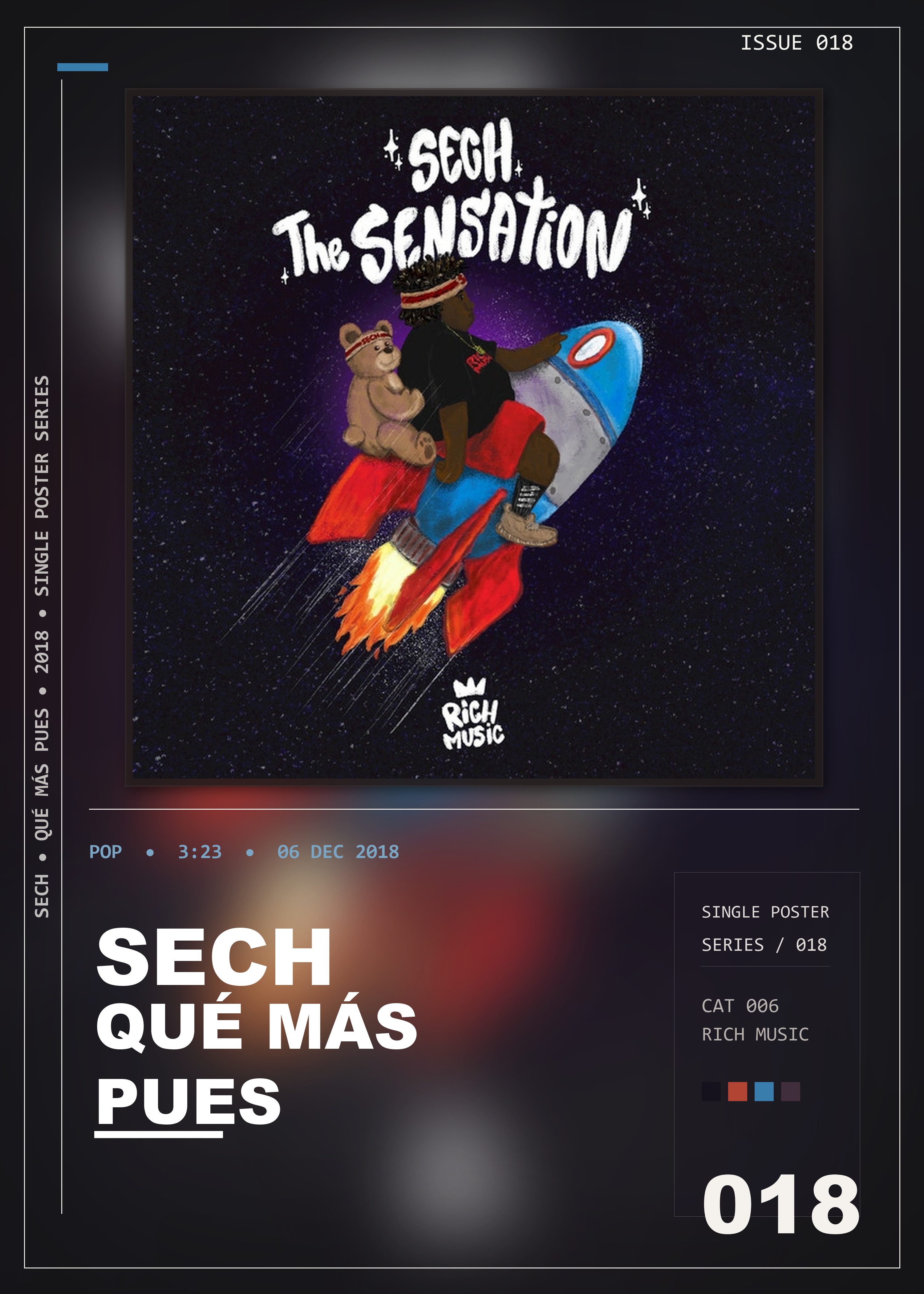 Music poster: Sech - Qué Más Pues