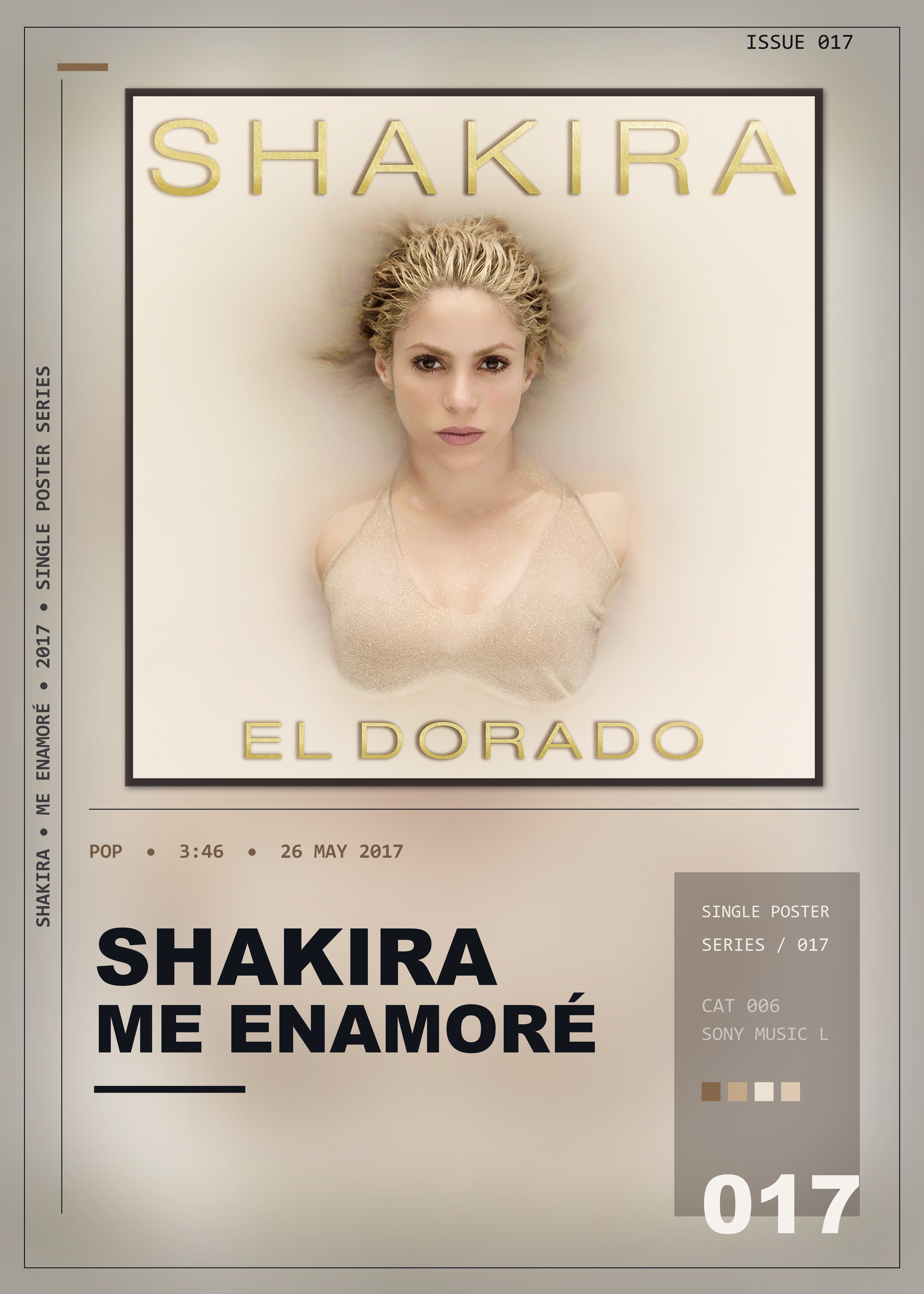 Music poster: Shakira - Me Enamoré