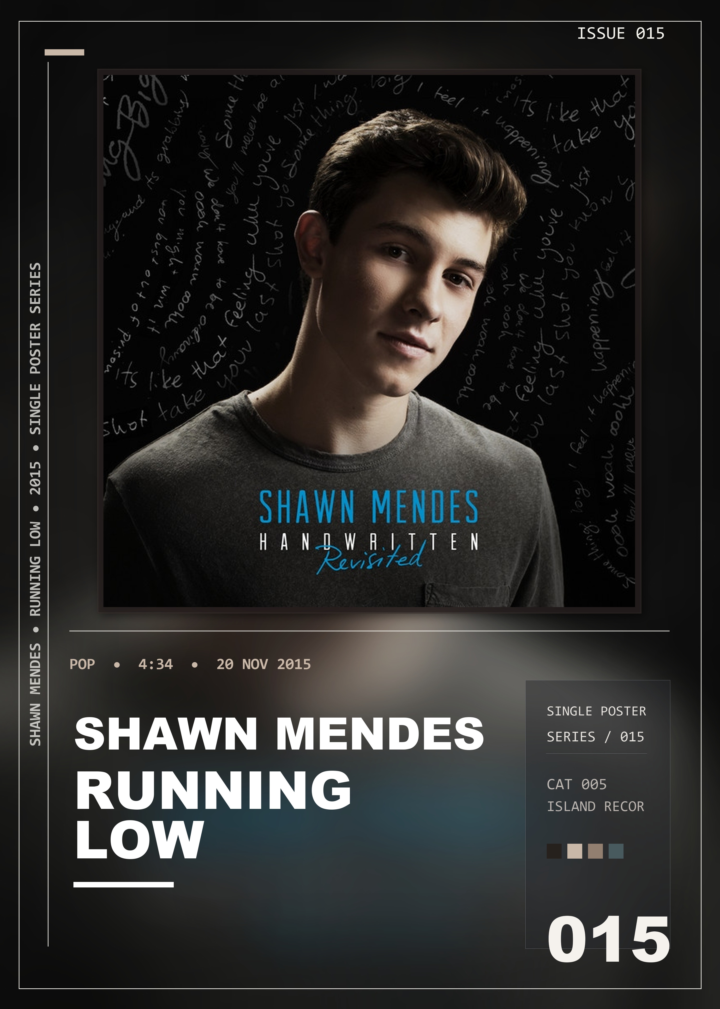 Music poster: Shawn Mendes - Running Low