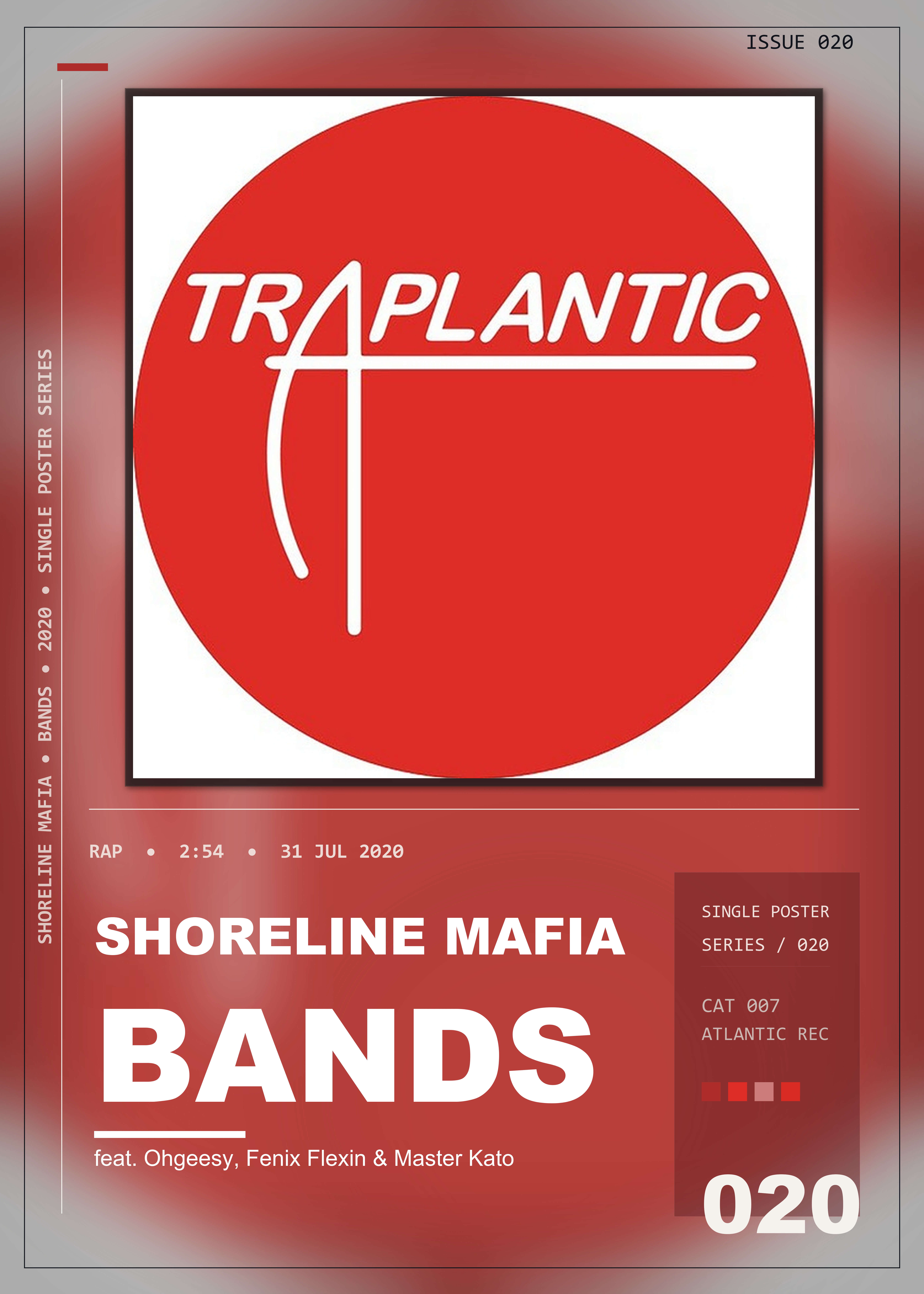 Music poster: Shoreline Mafia - Bands feat Ohgeesy Fenix Flexin Master Kato