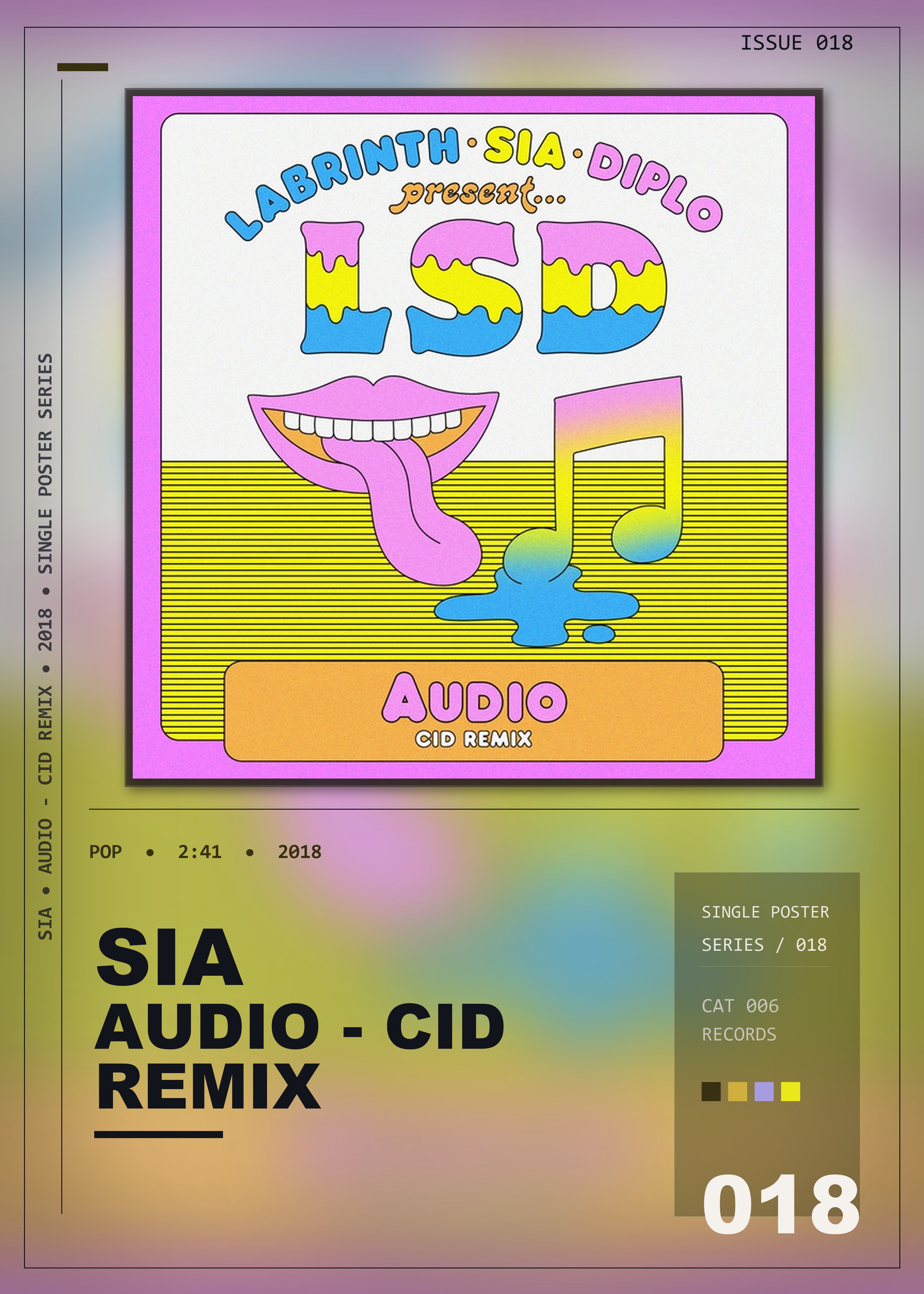 Music poster: Sia - Audio - CID Remix