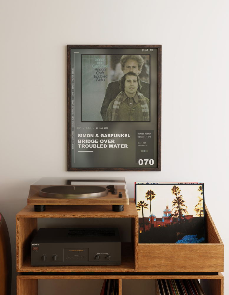 Music poster: Simon Garfunkel - Bridge Over Troubled Water