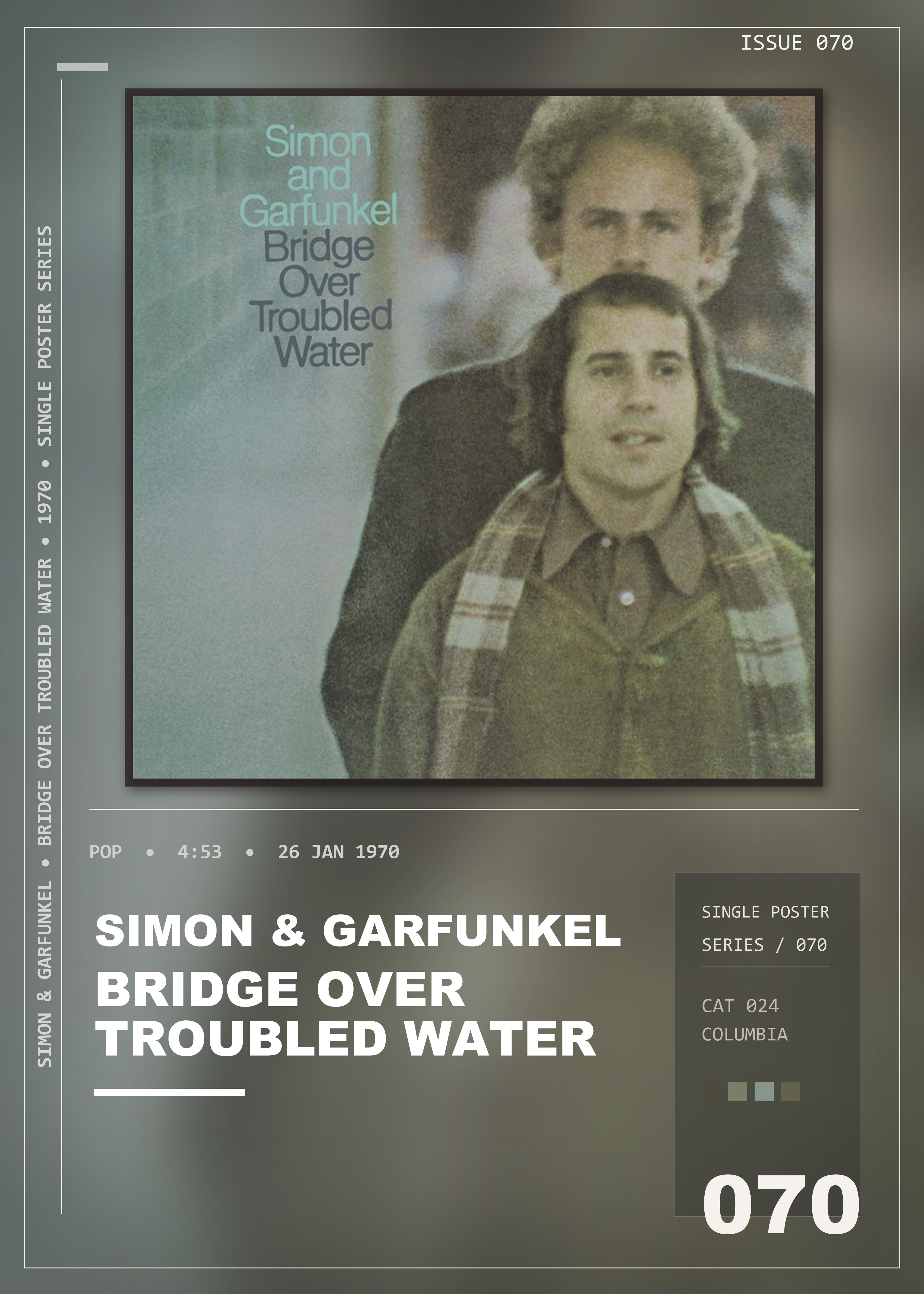 Music poster: Simon Garfunkel - Bridge Over Troubled Water