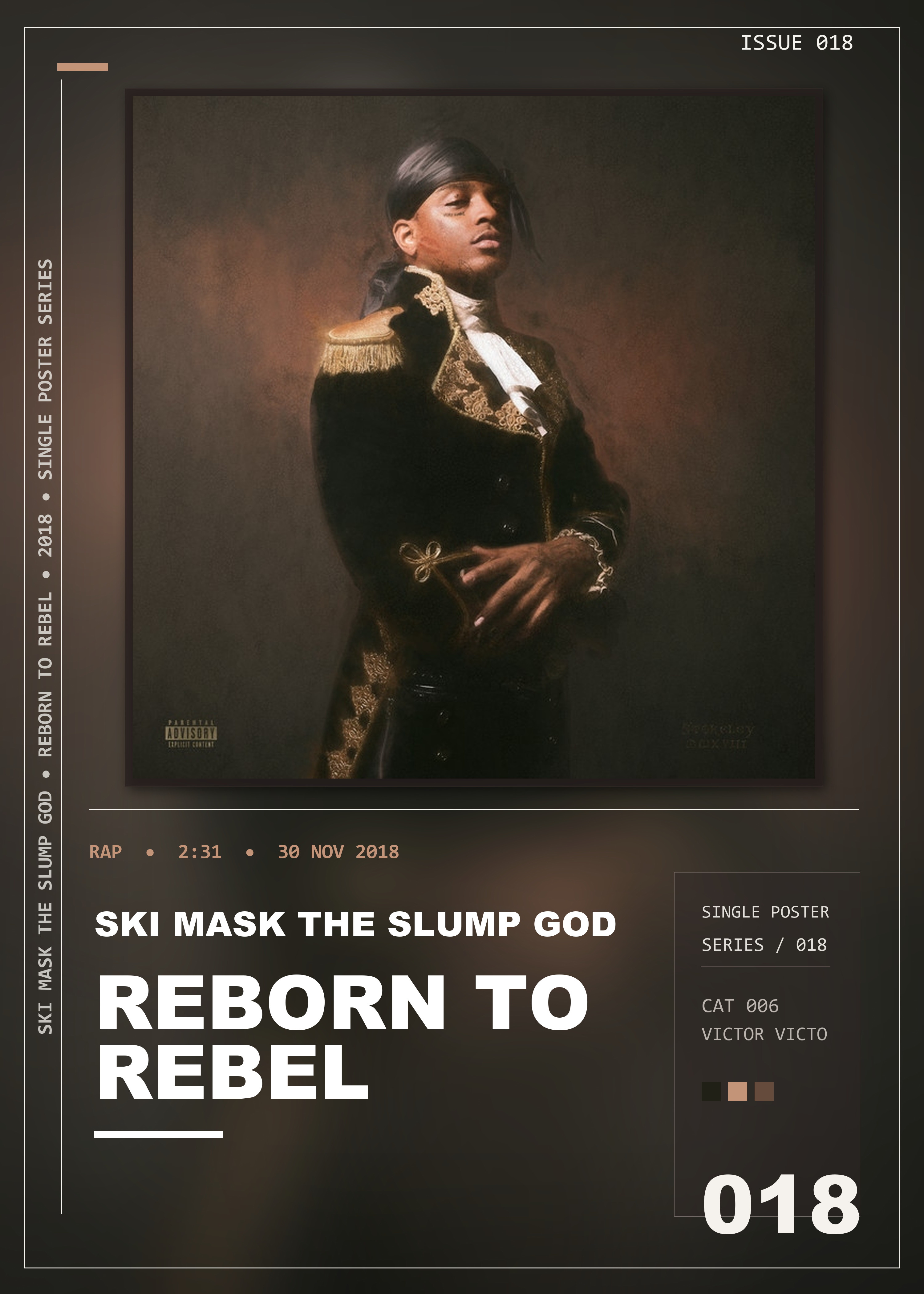 Music poster: Ski Mask The Slump God - Reborn To Rebel