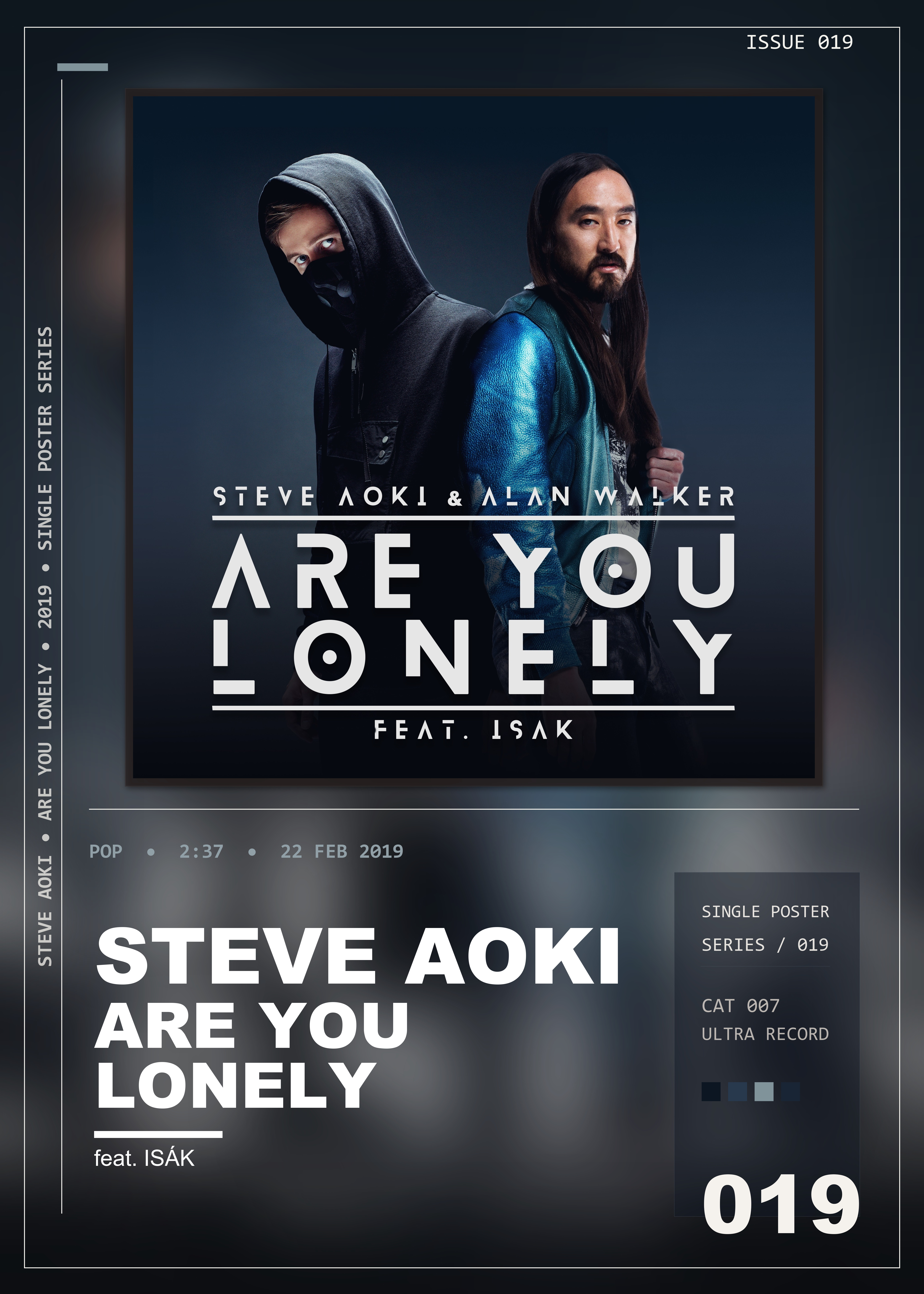 Music poster: Steve Aoki - Are You Lonely feat ISÁK