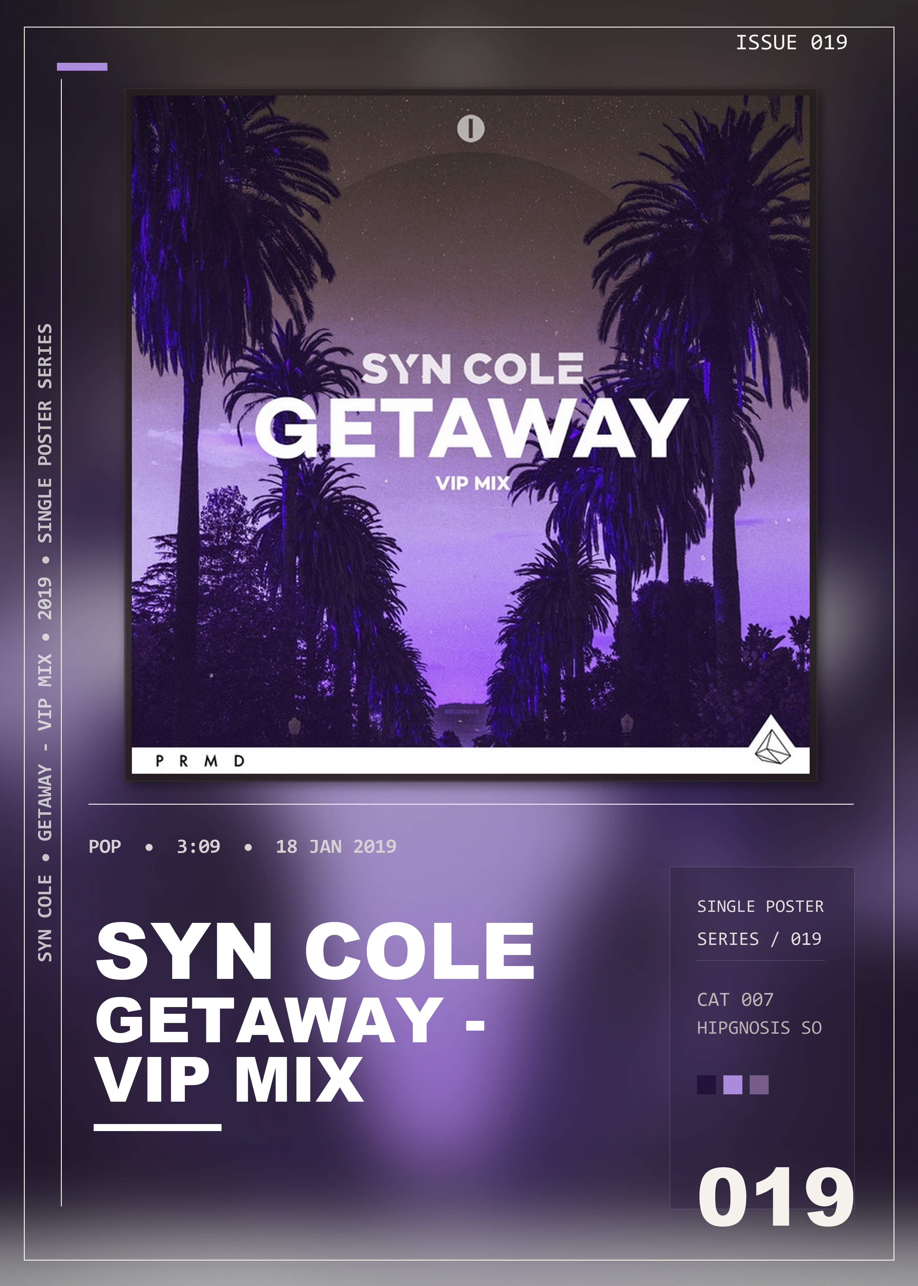 Music poster: Syn Cole - Getaway - VIP Mix