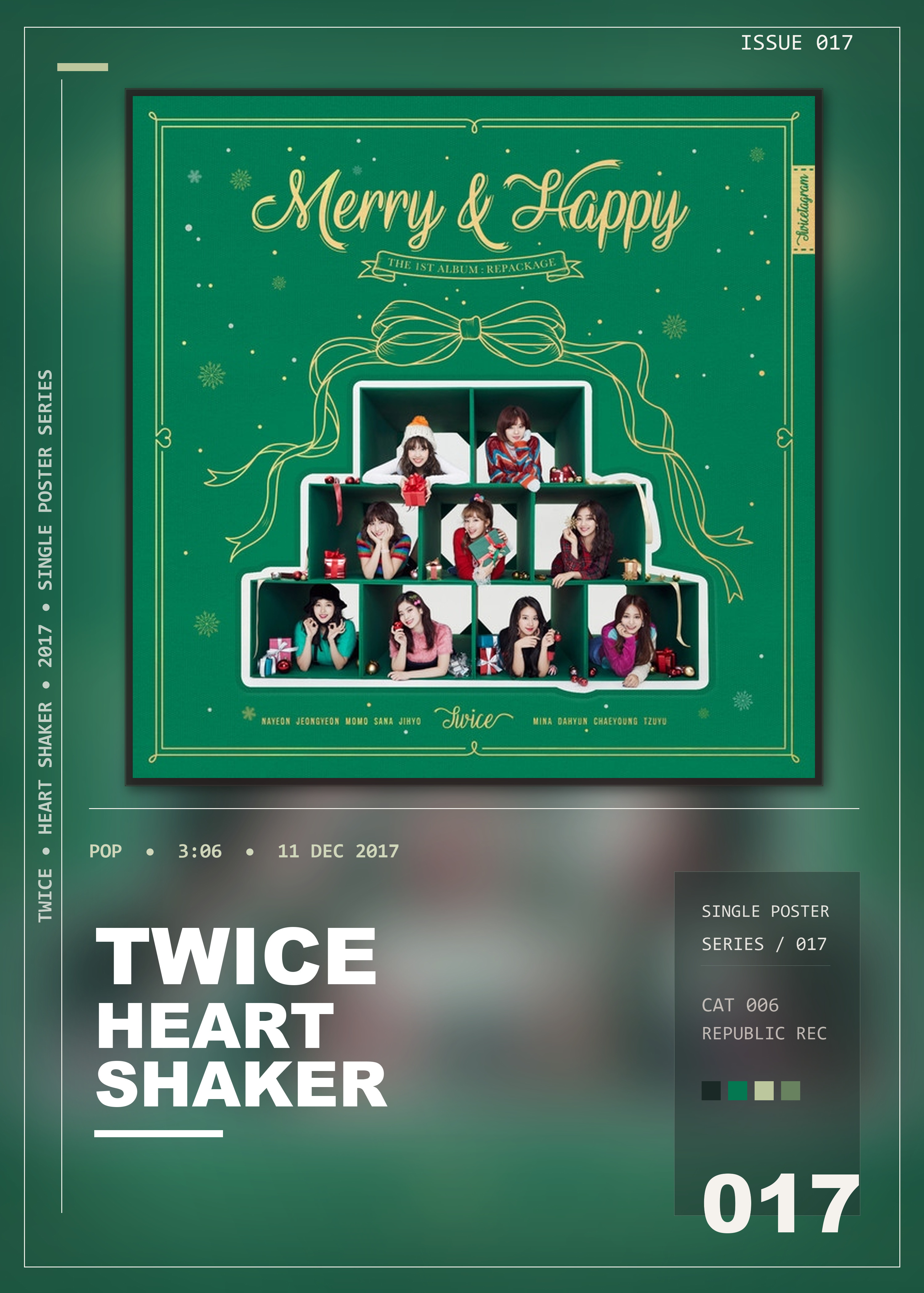 Music poster: TWICE - Heart Shaker