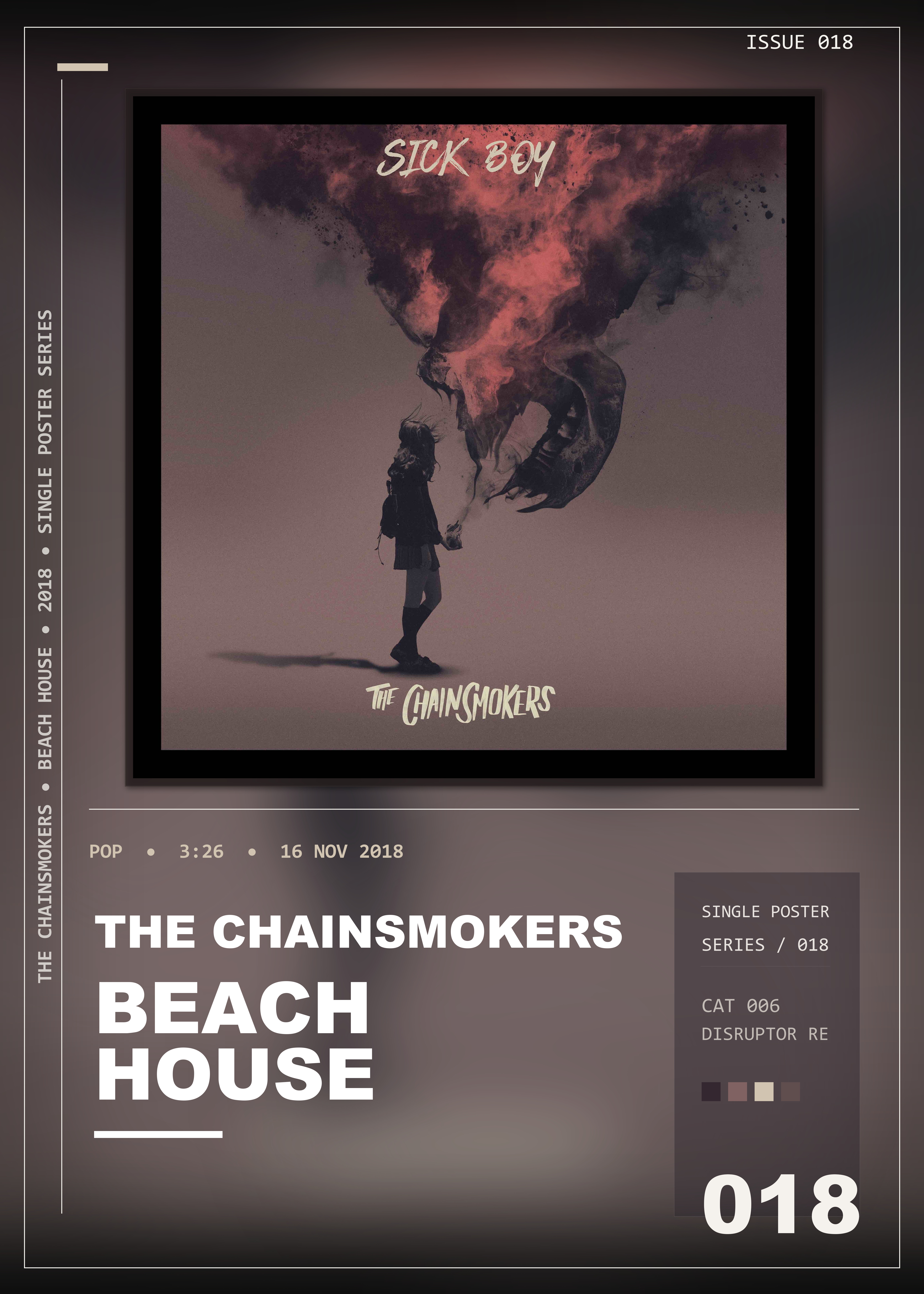 Music poster: The Chainsmokers - Beach House