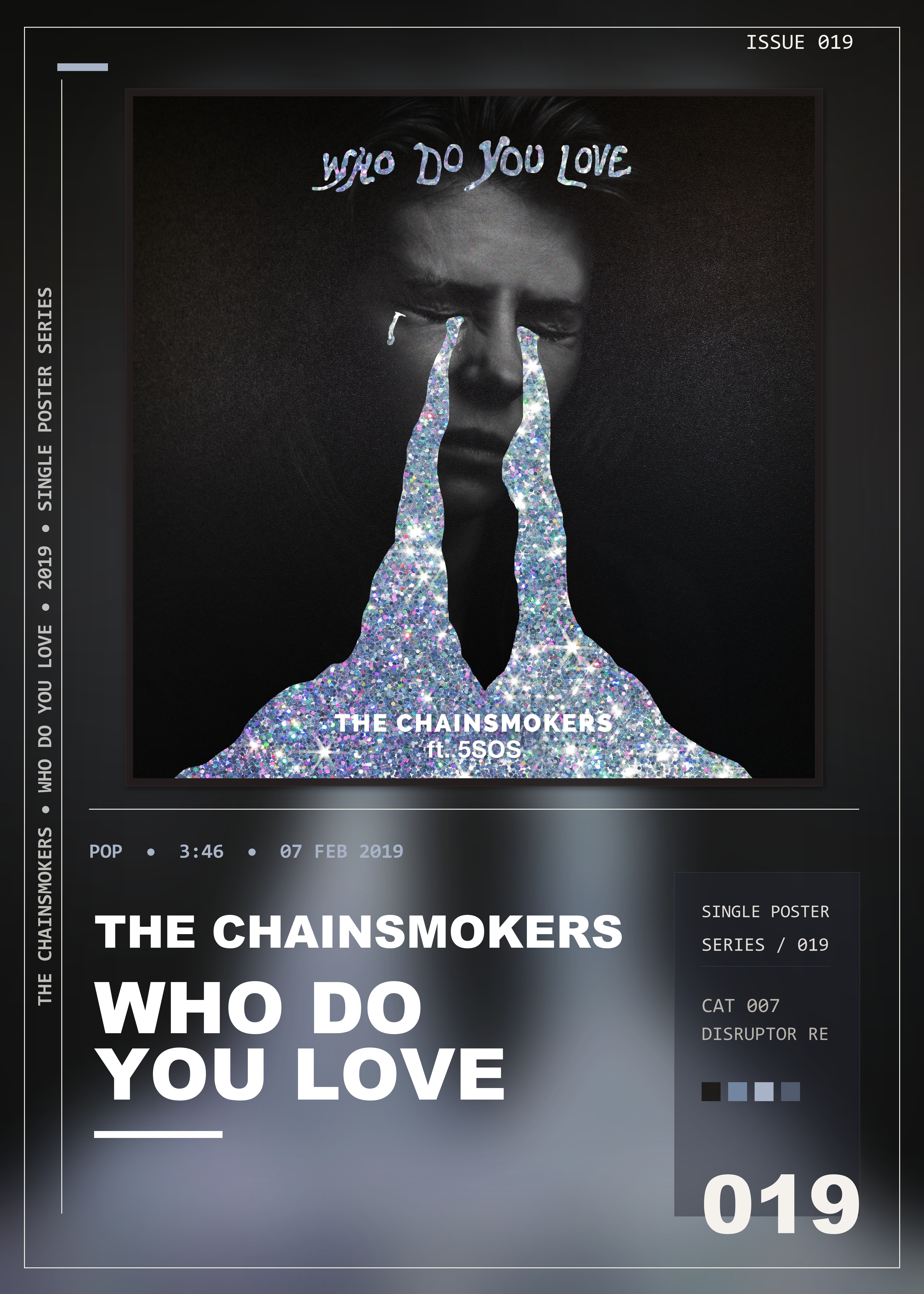 Music poster: The Chainsmokers - Who Do You Love with 5 Seconds of Summer