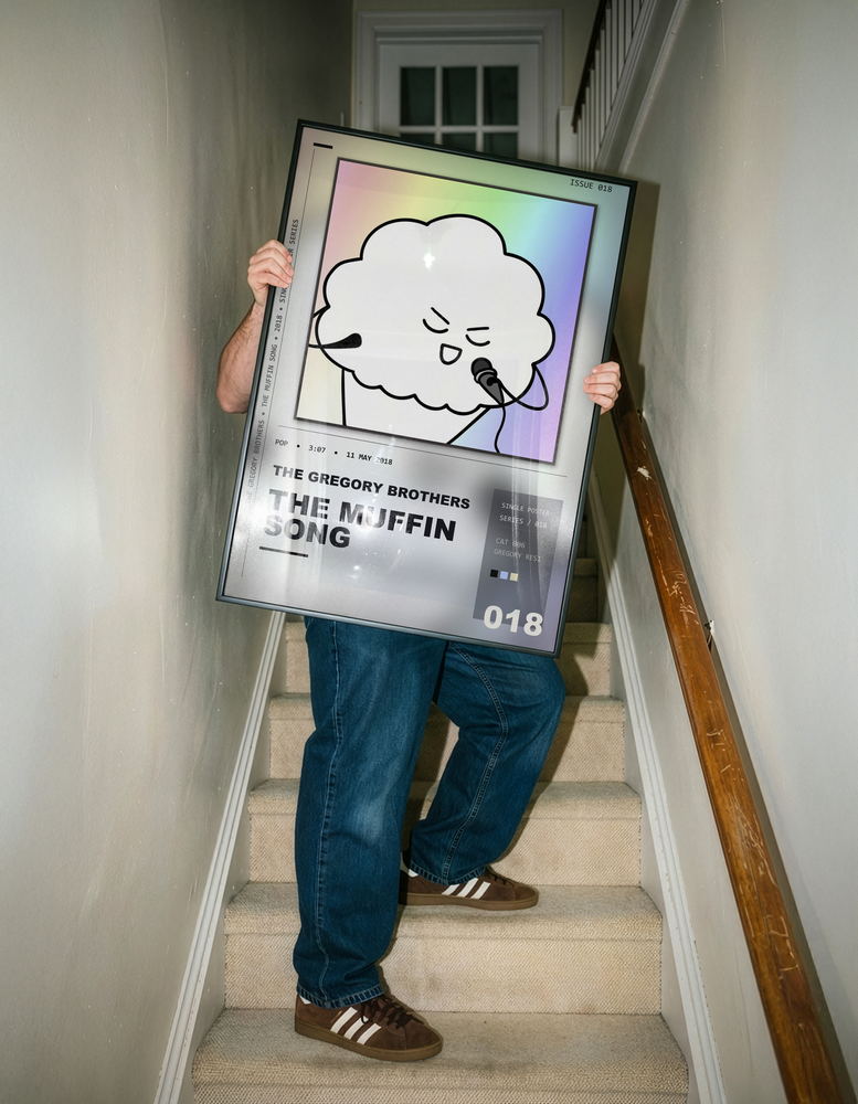 Music poster: The Gregory Brothers - The Muffin Song asdfmovie
