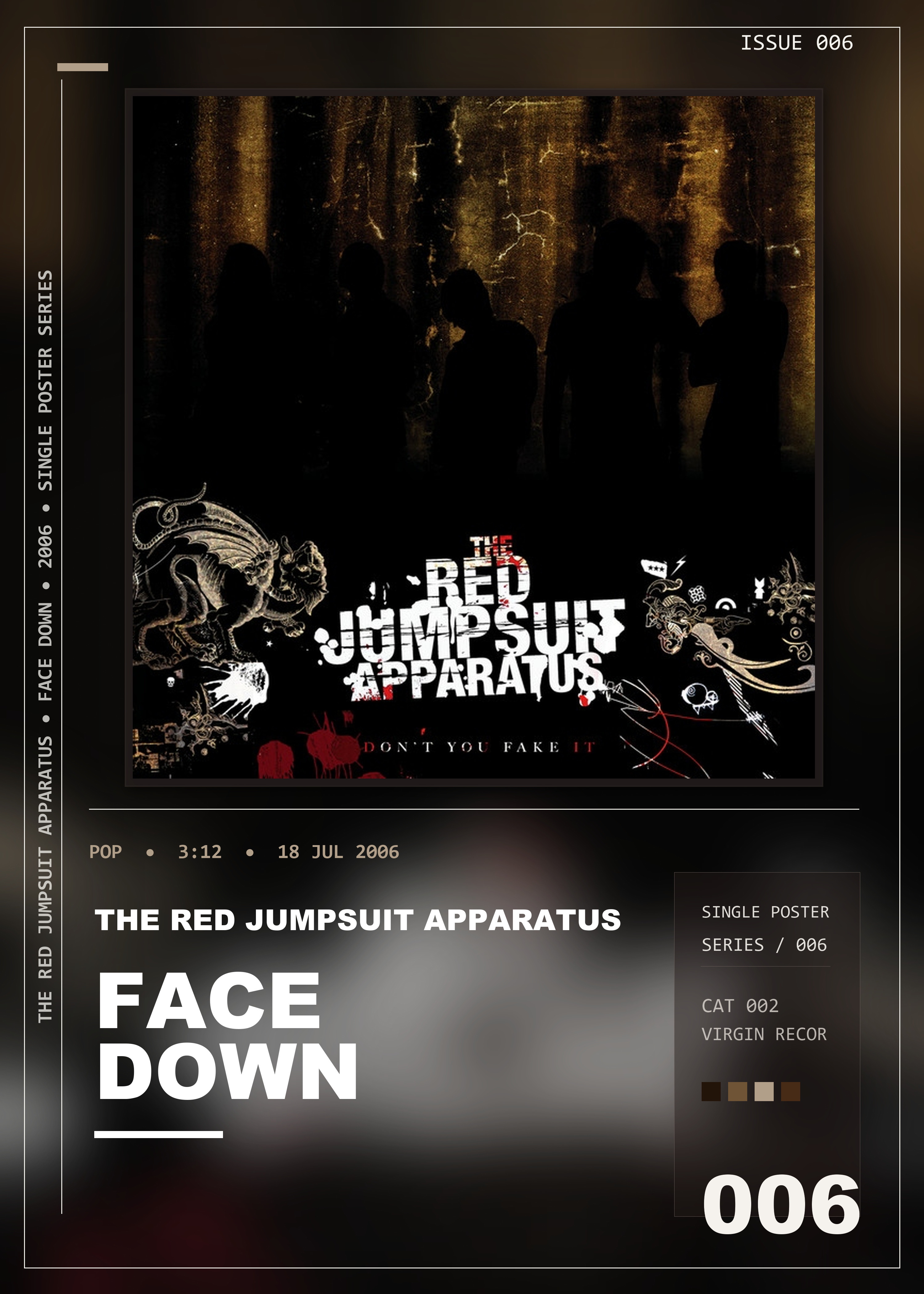 Music poster: The Red Jumpsuit Apparatus - Face Down