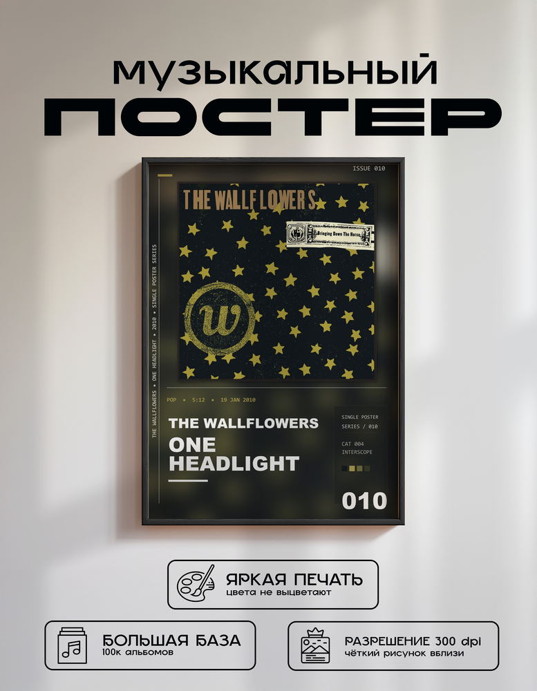 Music poster: The Wallflowers - One Headlight