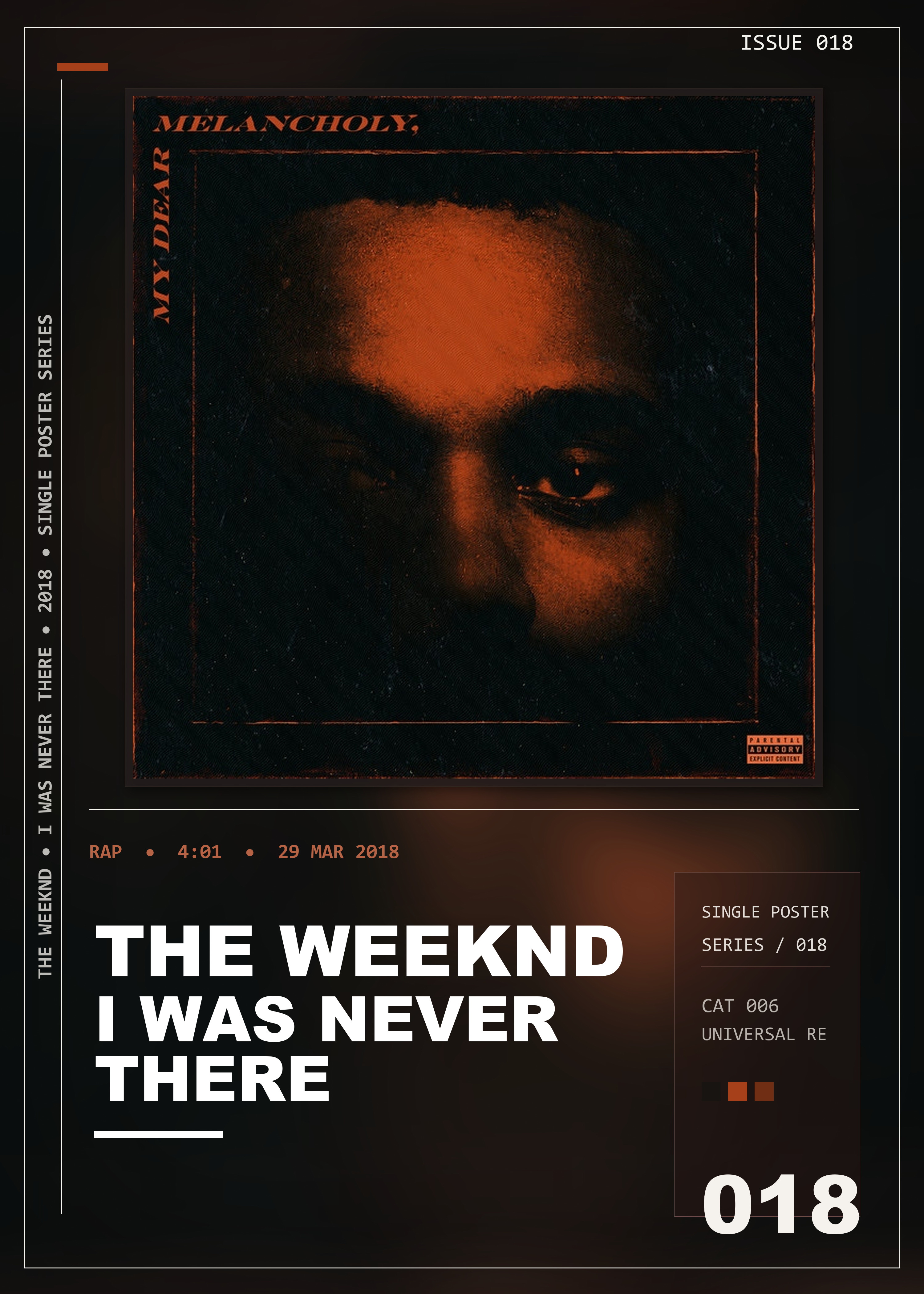 Music poster: The Weeknd - I Was Never There