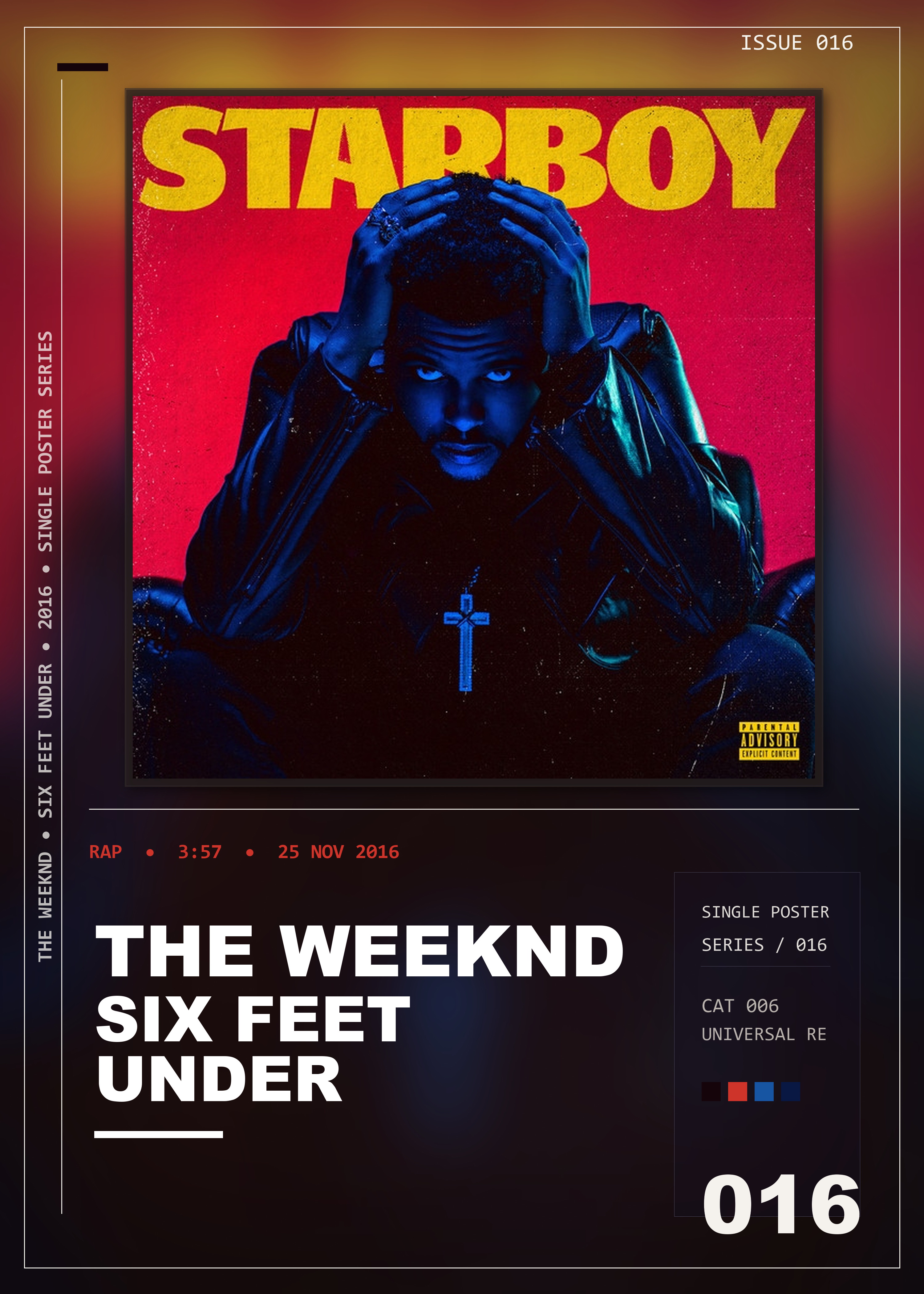 Music poster: The Weeknd - Six Feet Under