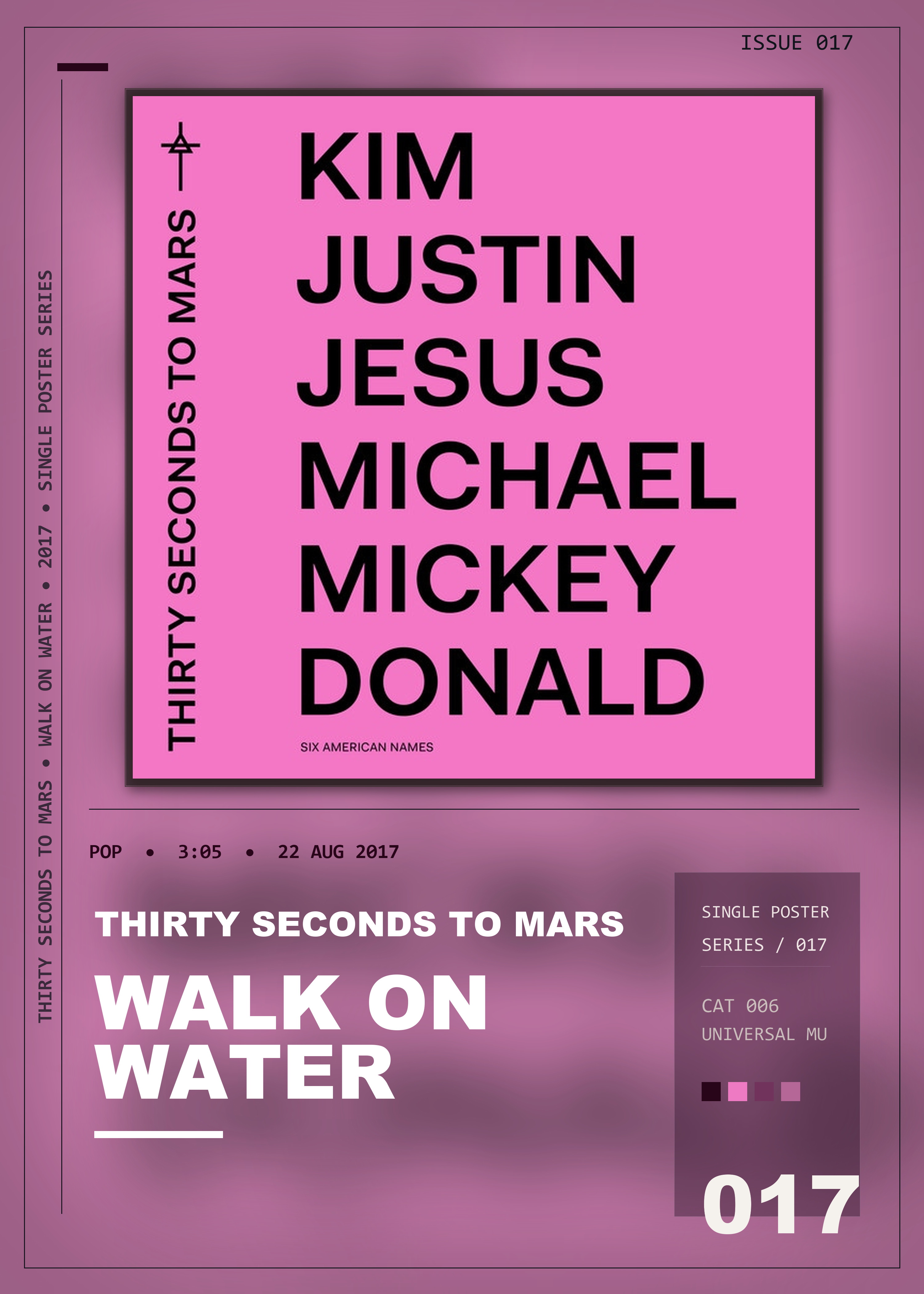 Music poster: Thirty Seconds To Mars - Walk On Water