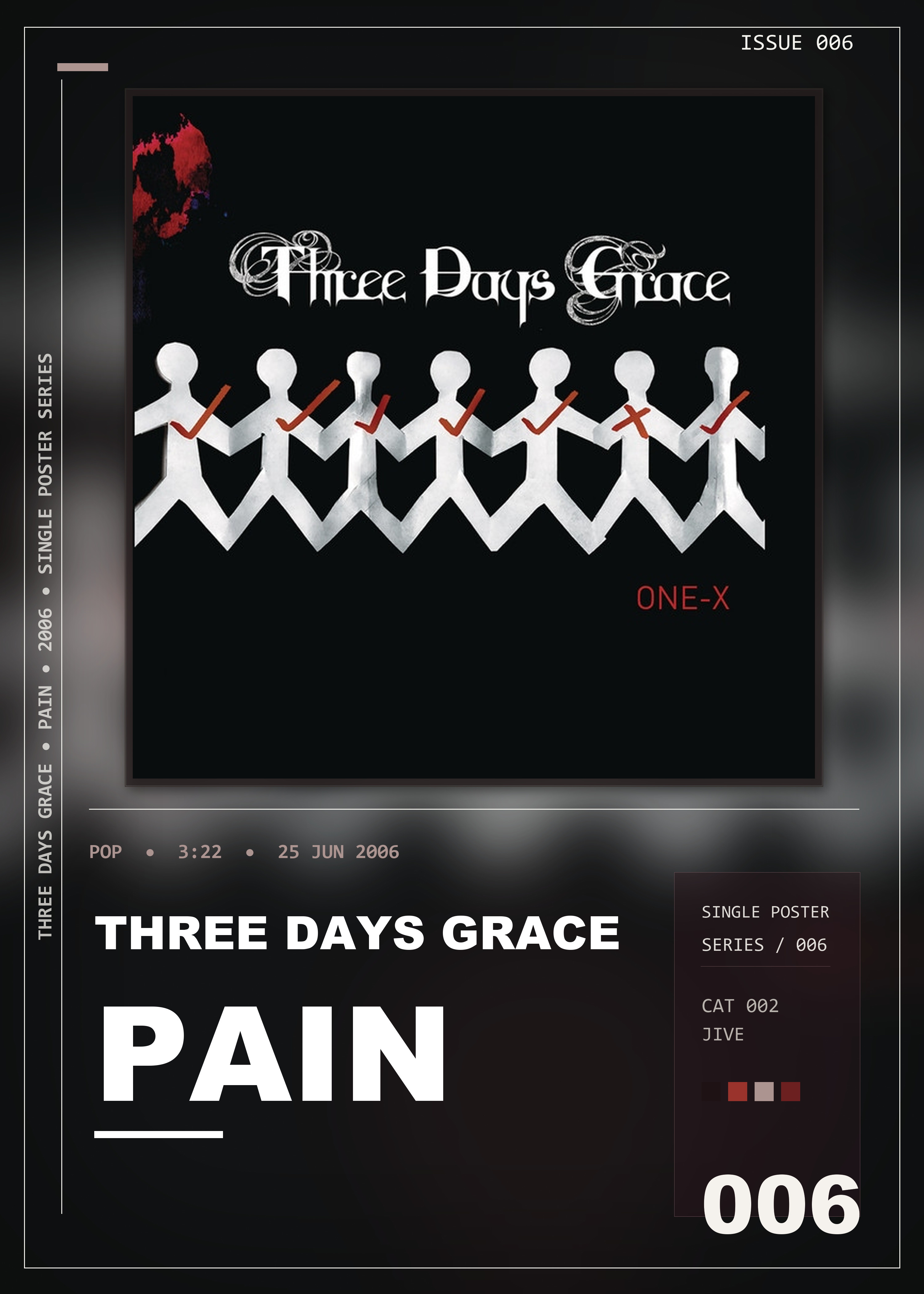 Music poster: Three Days Grace - Pain