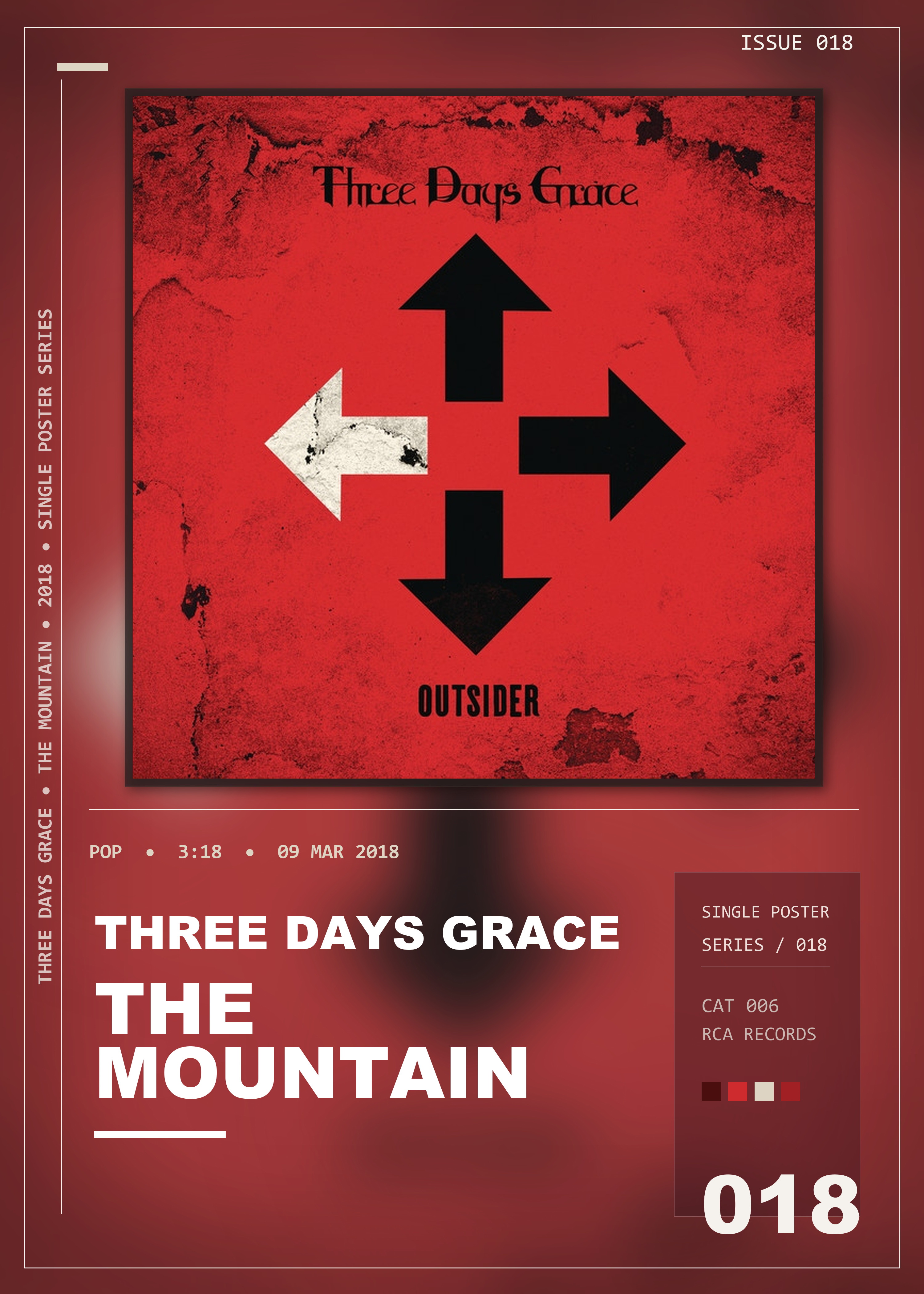 Music poster: Three Days Grace - The Mountain