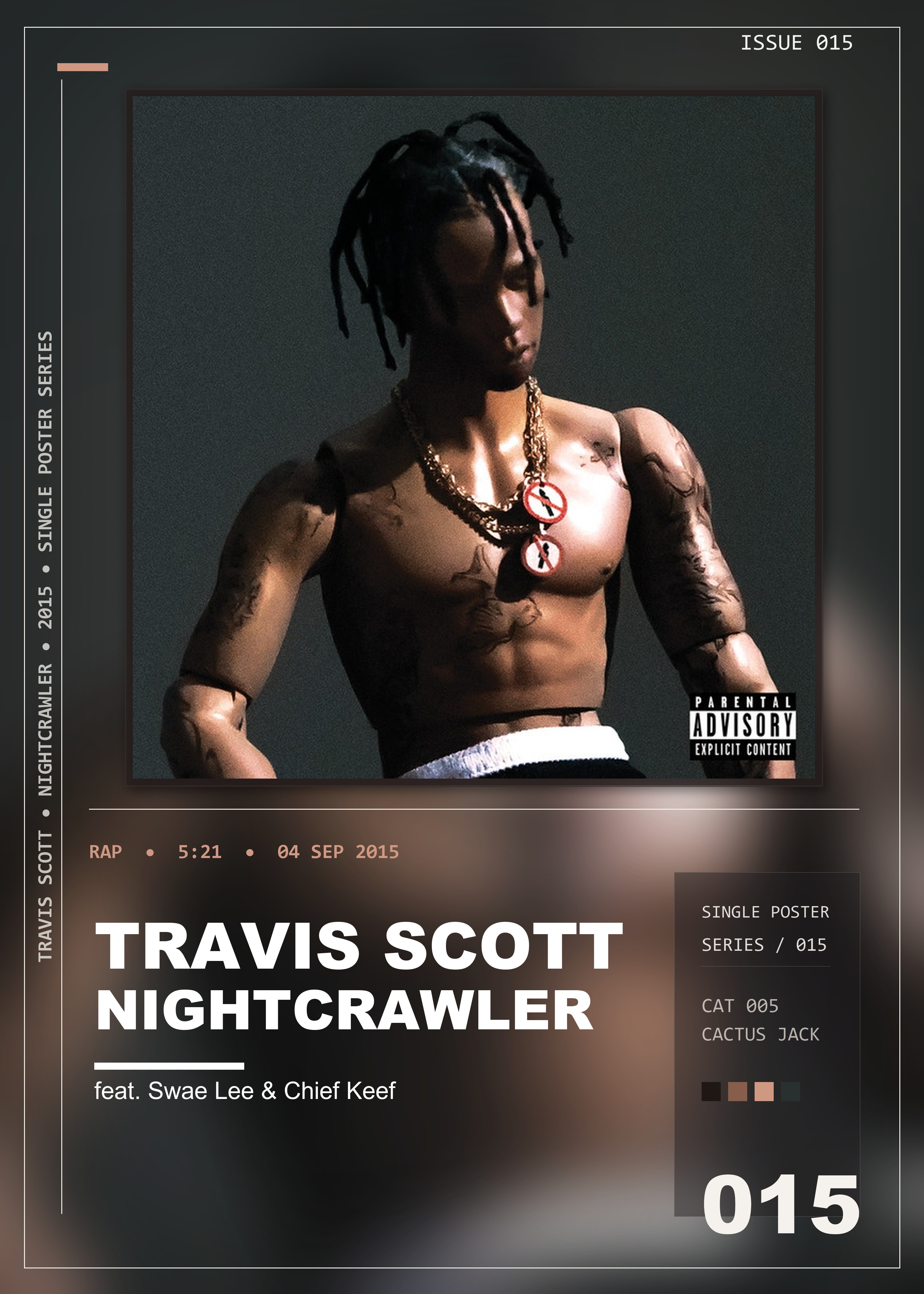 Music poster: Travis Scott - Nightcrawler feat Swae Lee Chief Keef